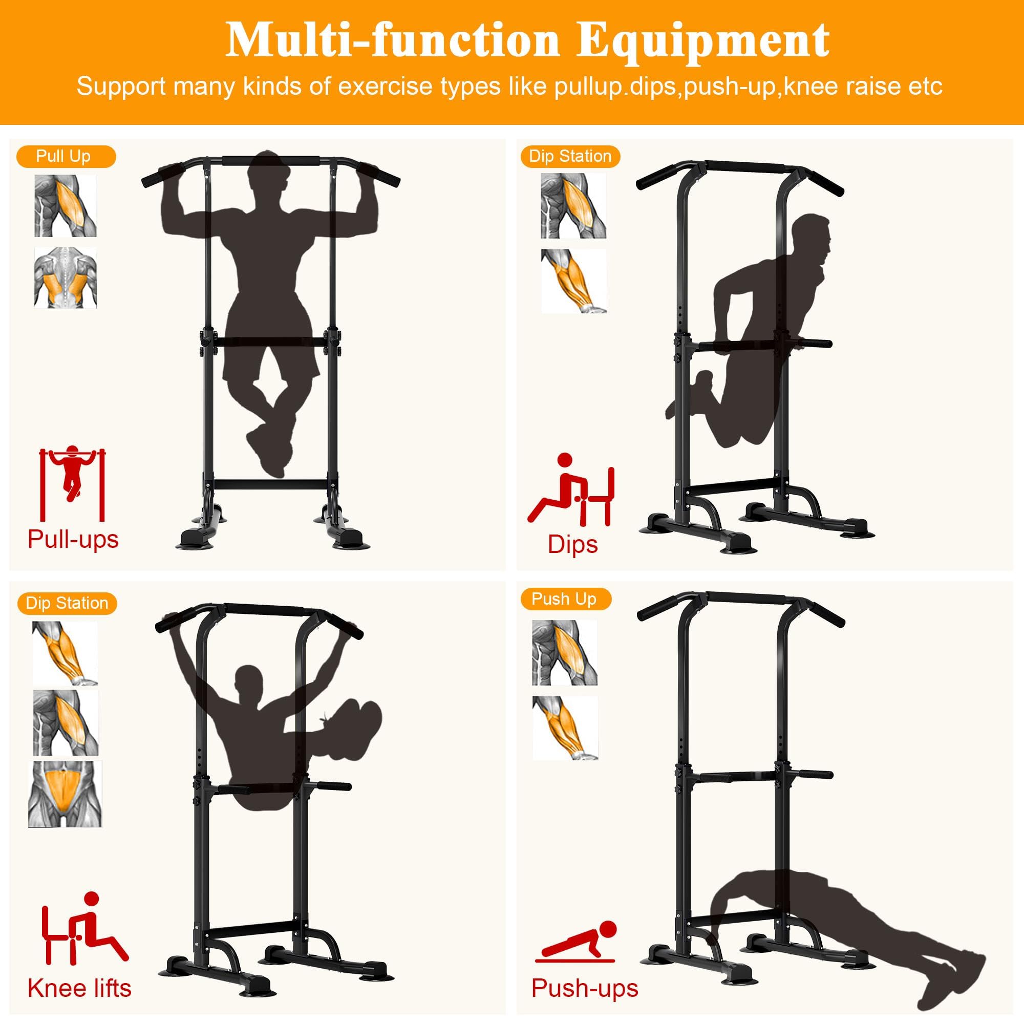 Merry & Bright: Adjustable Power Tower for Full Body Workouts