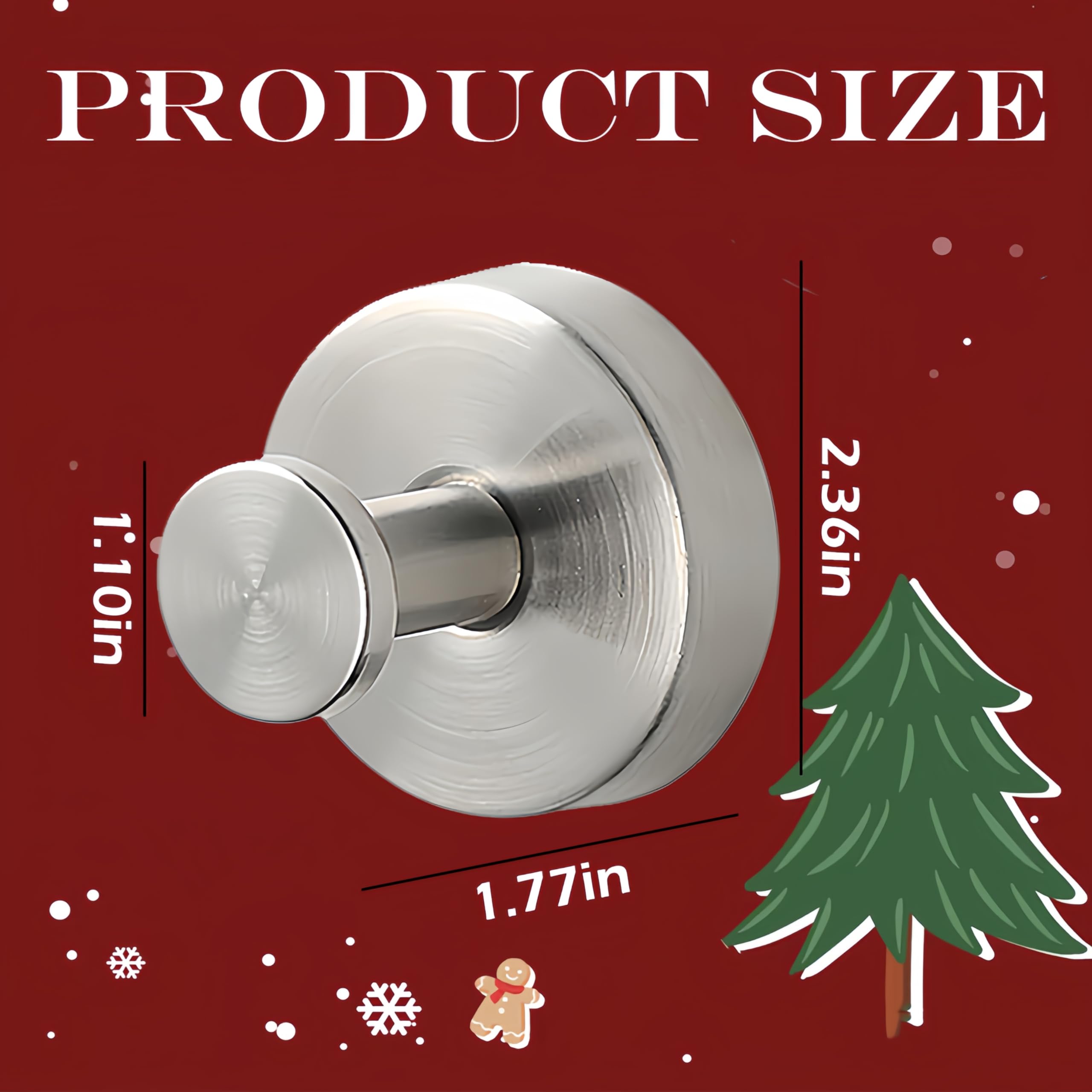 Merry & Bright: Gold Suction Cup Hooks – Holiday Wreath & Decor Hangers