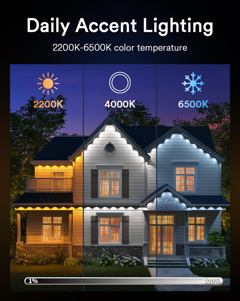 Merry & Bright Smart LED Outdoor Lights – 158FT