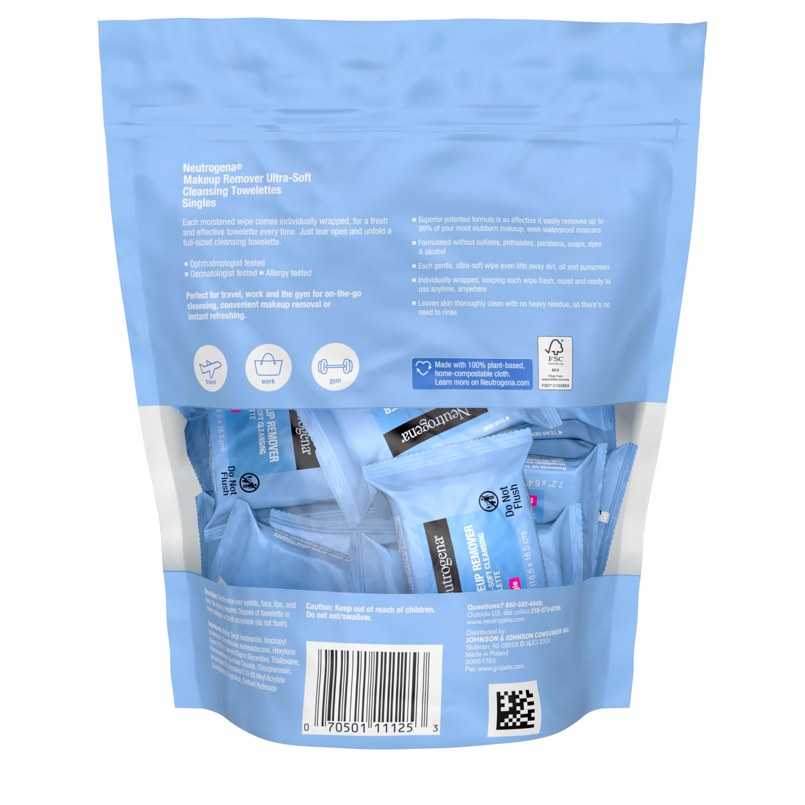 Merry & Bright Neutrogena Makeup Remover Wipes 20ct.