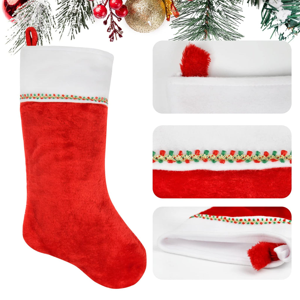 Merry & Bright  17" Plush Christmas Stocking