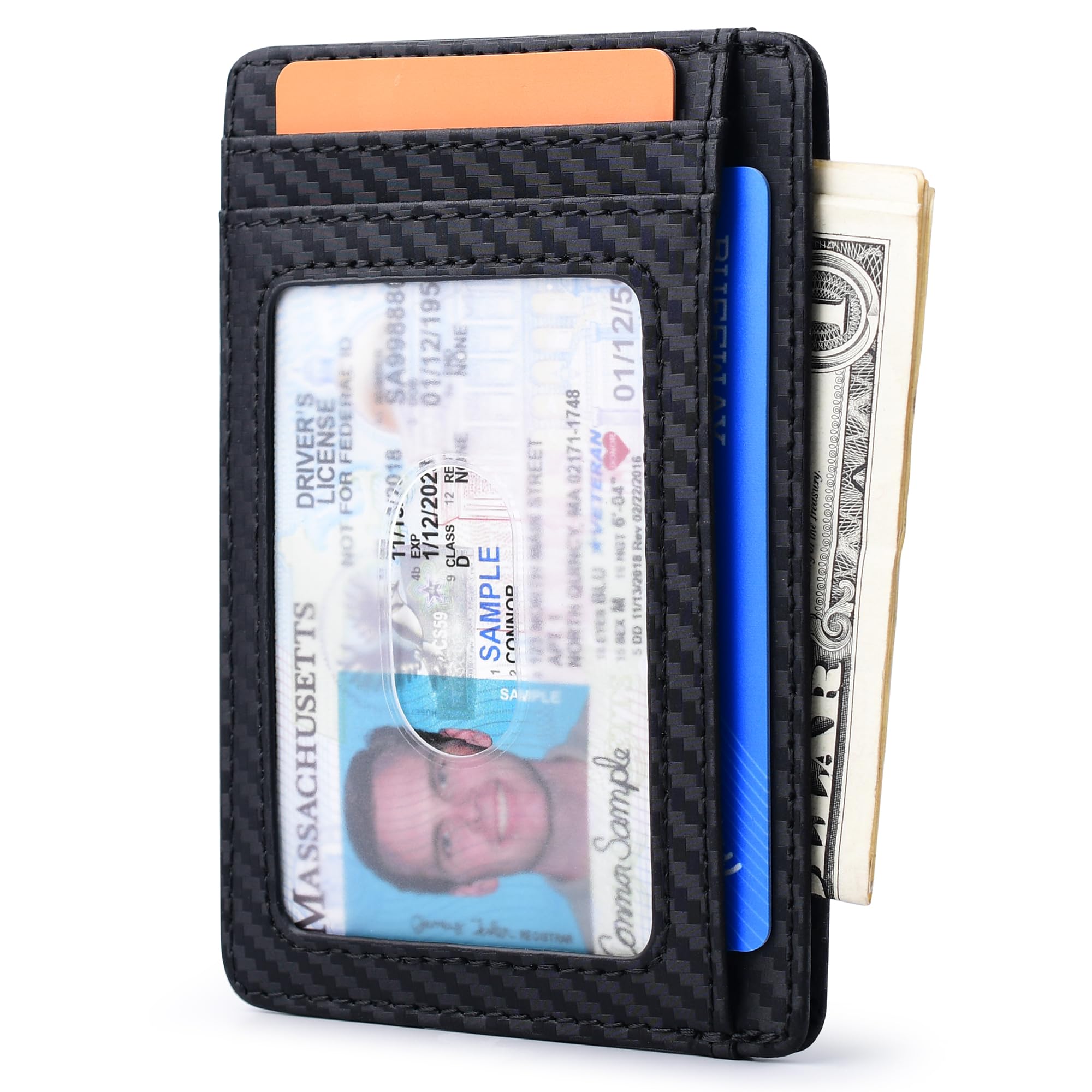 Merry & Bright Minimalist Front Pocket RFID Blocking Leather Wallets