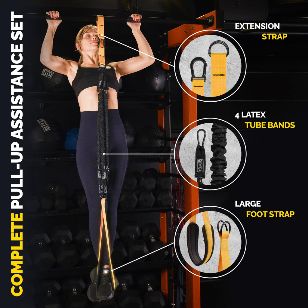 Merry & Bright: Adjustable Pull-Up Assist Bands – 50lb to 200lb Resistance