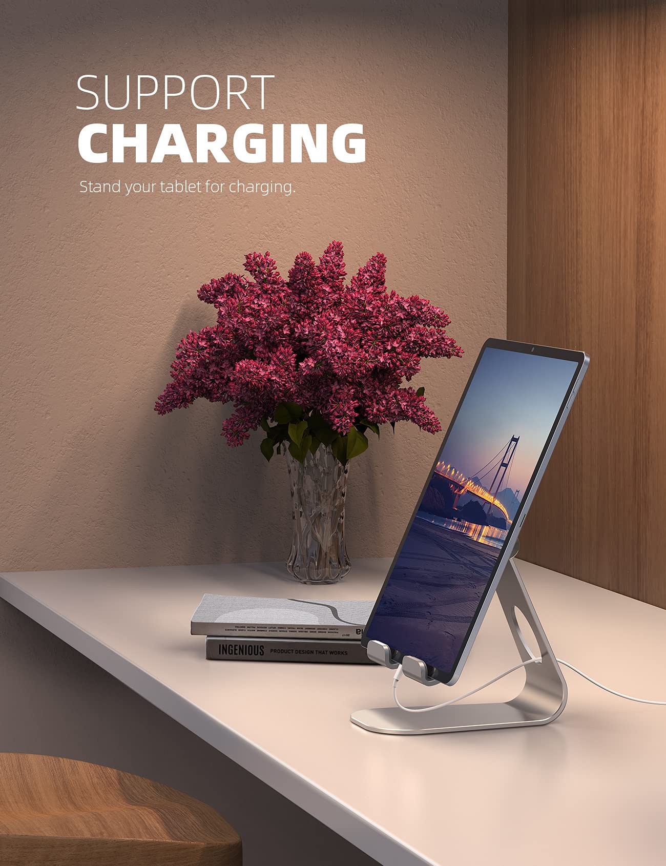 Merry & Bright Tablet Stand, Adjustable Tablet Holder