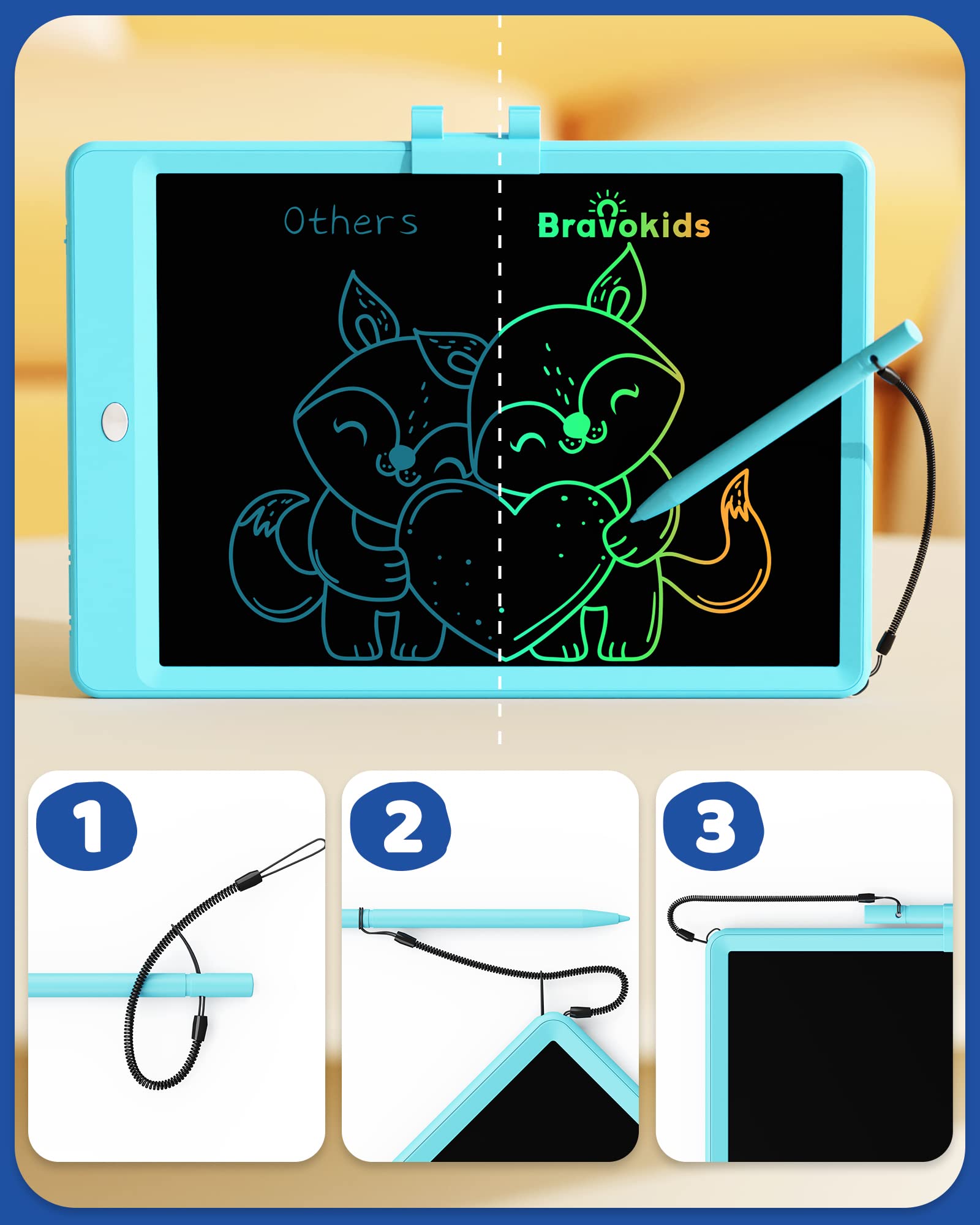 Merry & Bright LCD Writing Tablet – 10” Doodle Board for Kids Ages 3–6