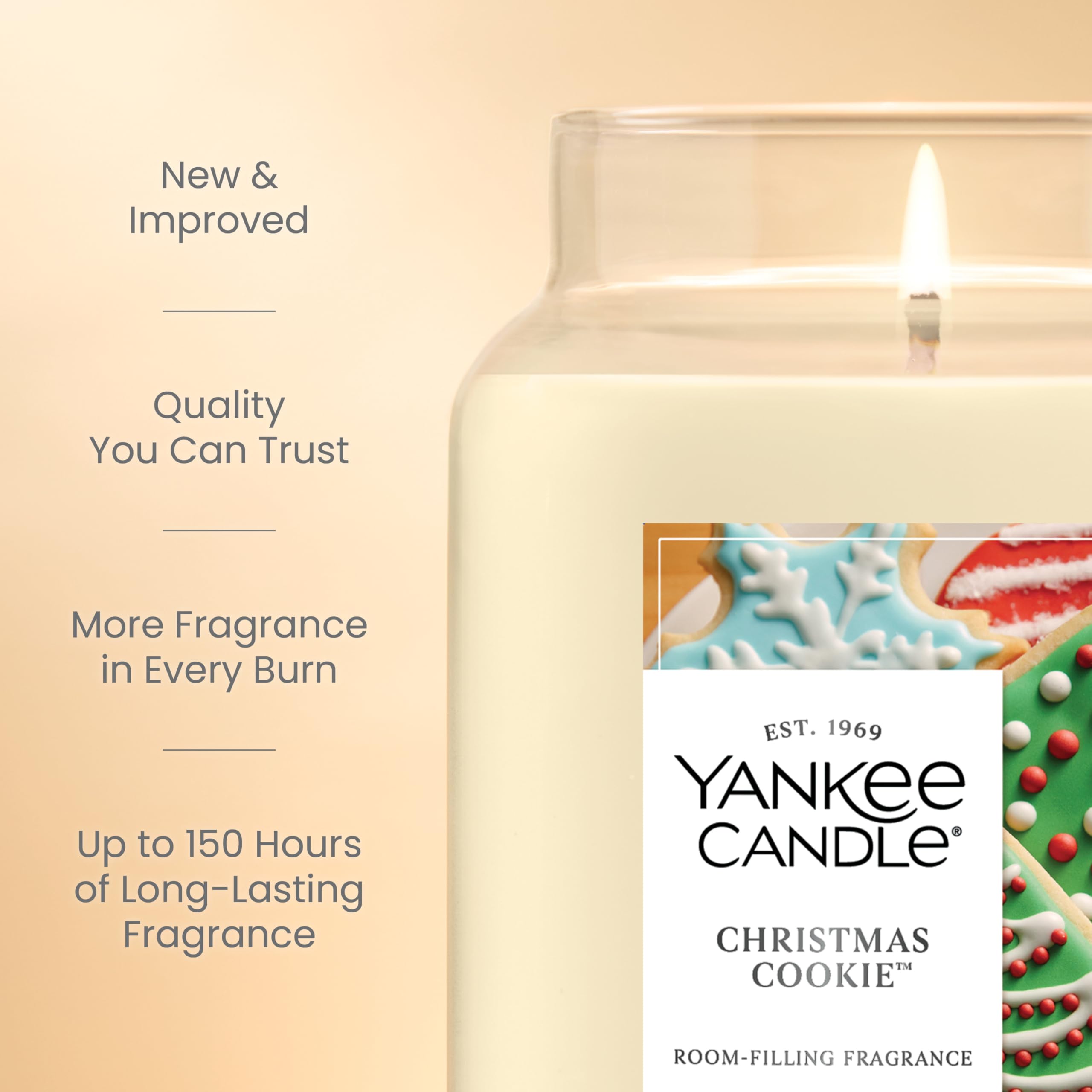Merry & Bright Yankee Candle Christmas Cookie Scented Candle, 22oz