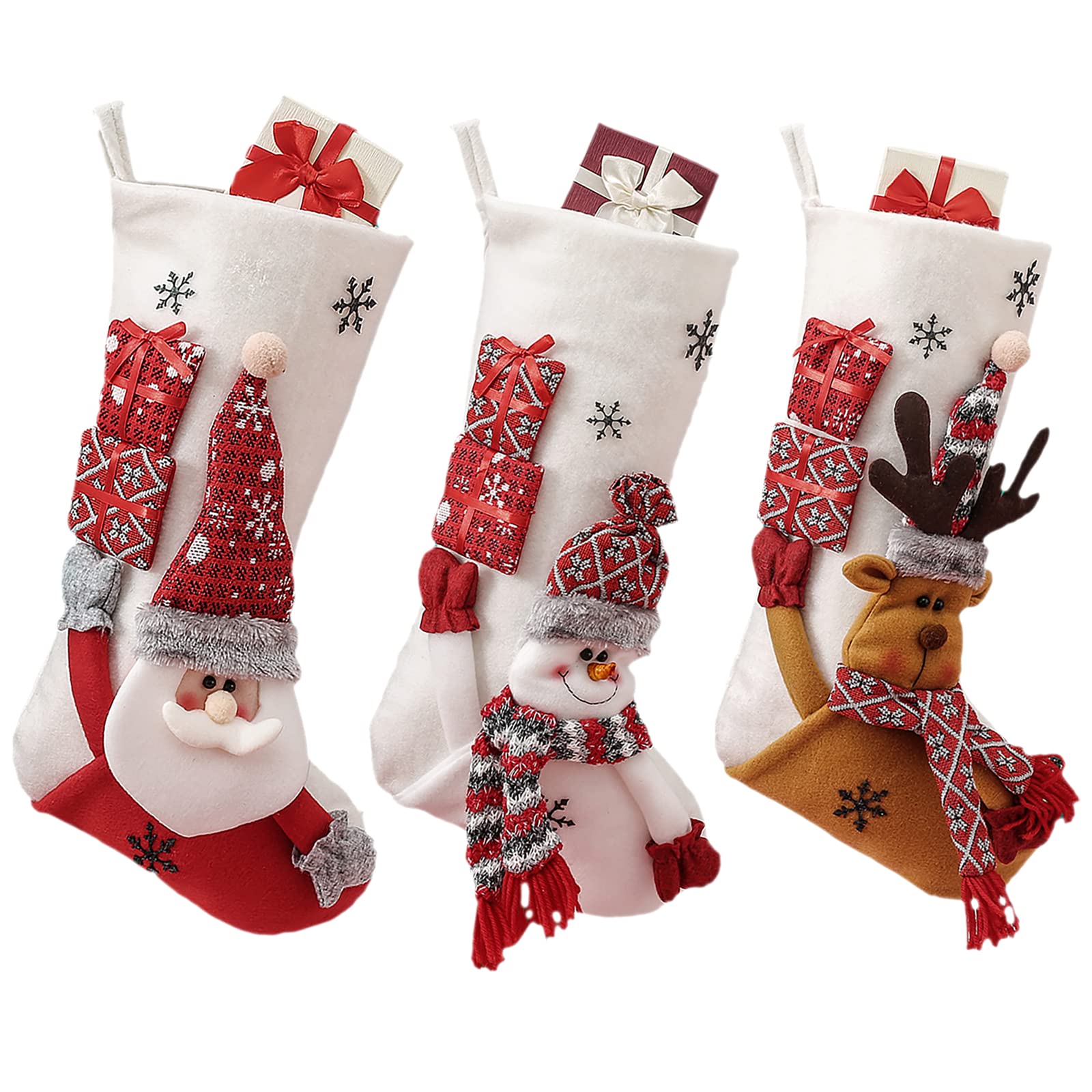 Merry & Bright 3 Pack Velvet Stockings!