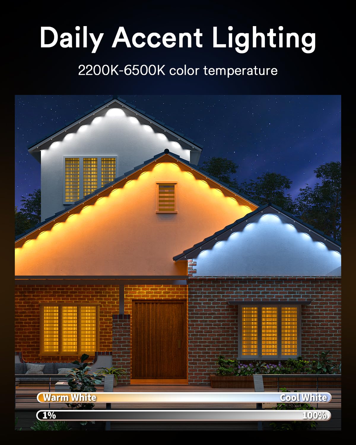 Merry & Bright Smart LED Outdoor Lights – 158FT