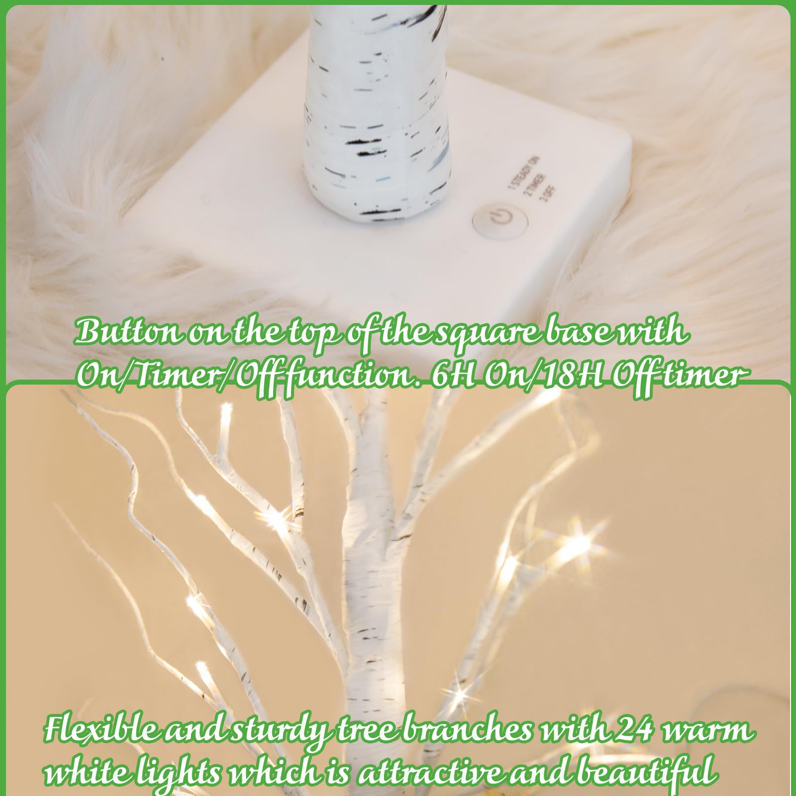 Merry & Bright White Lighted Mini Tree – 2FT