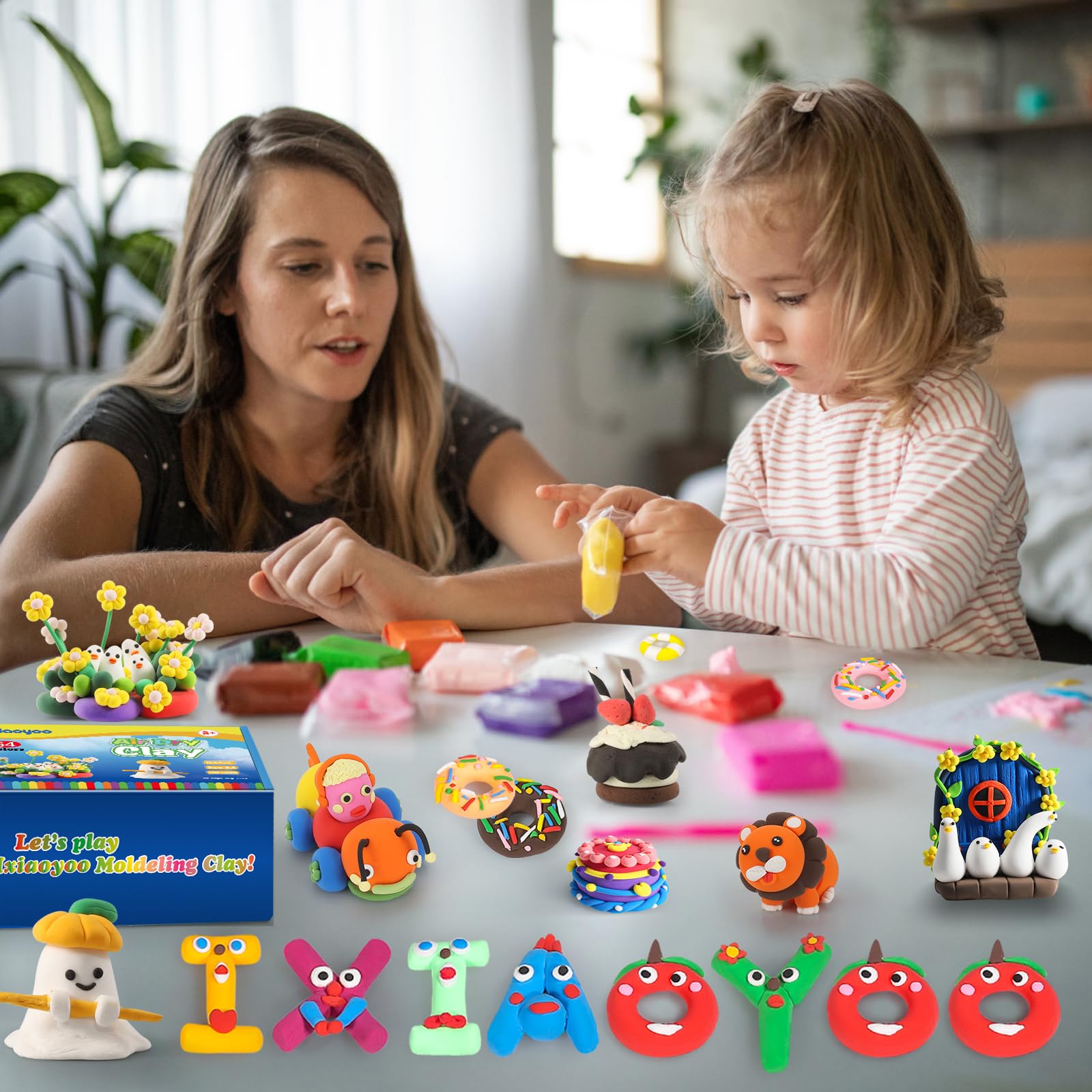 Merry & Bright  30-Color Modeling Clay Kit with Tools for Kids