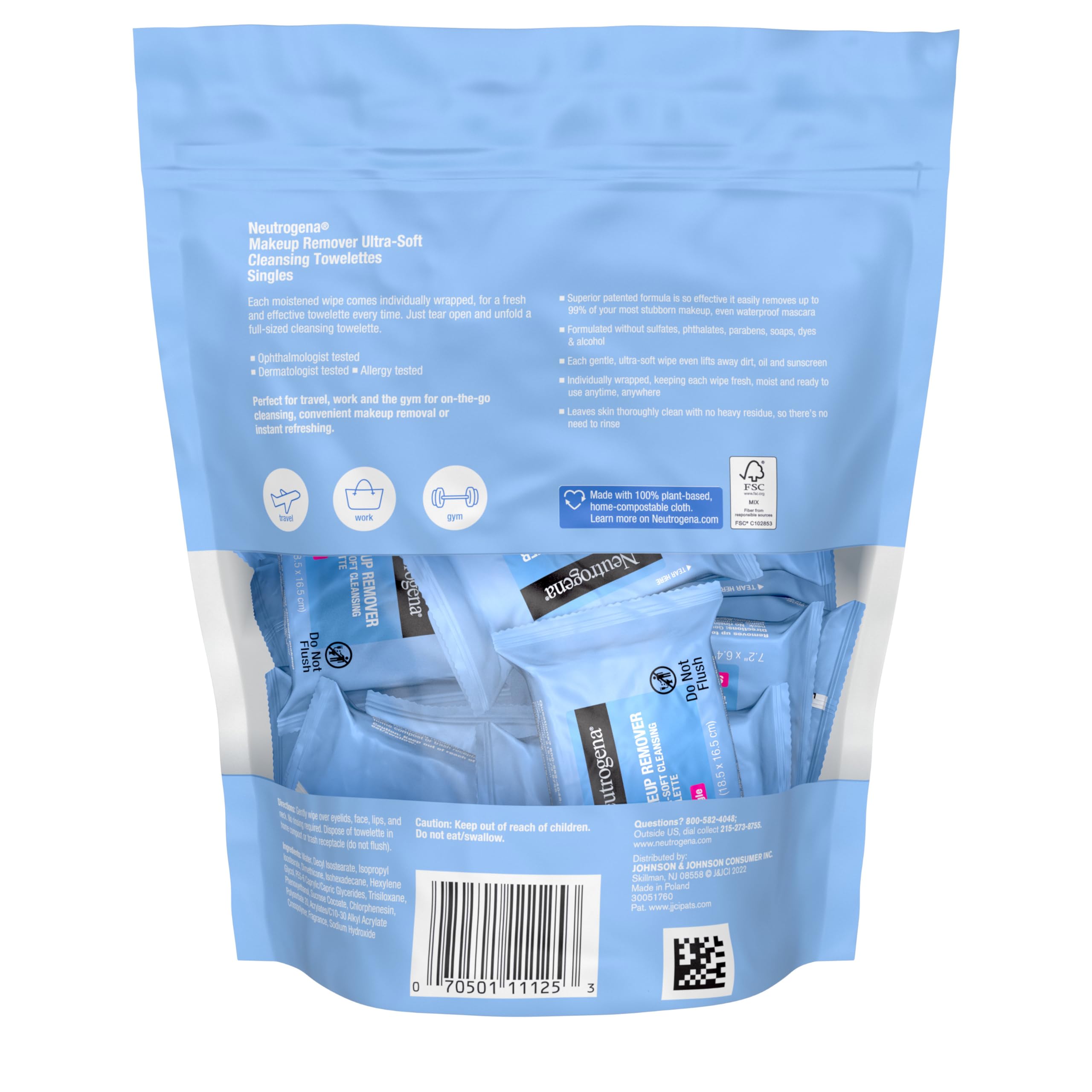 Merry & Bright Neutrogena Makeup Remover Wipes 20ct.
