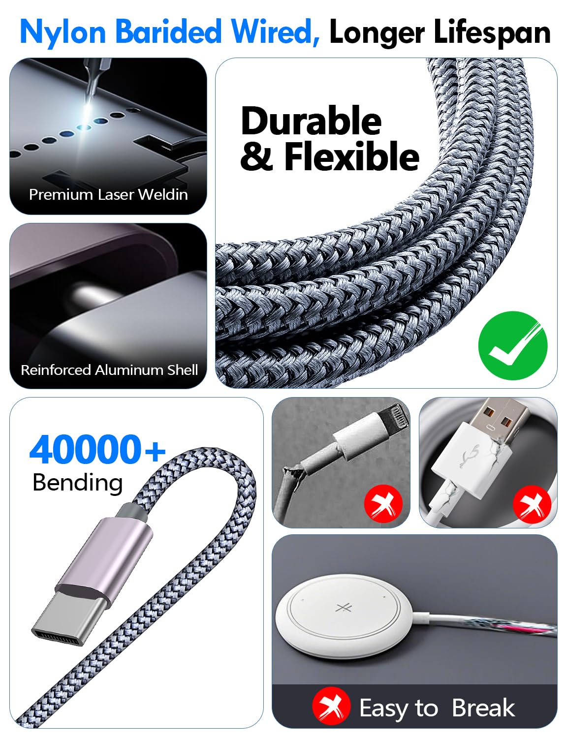 Merry & Bright 2Pack Multi Fast Charging Cable