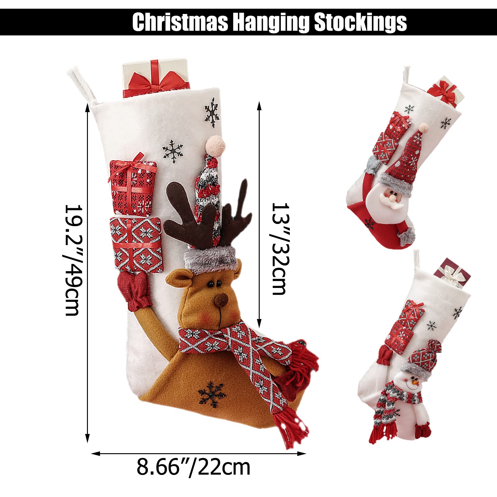 Merry & Bright 3 Pack Velvet Stockings!