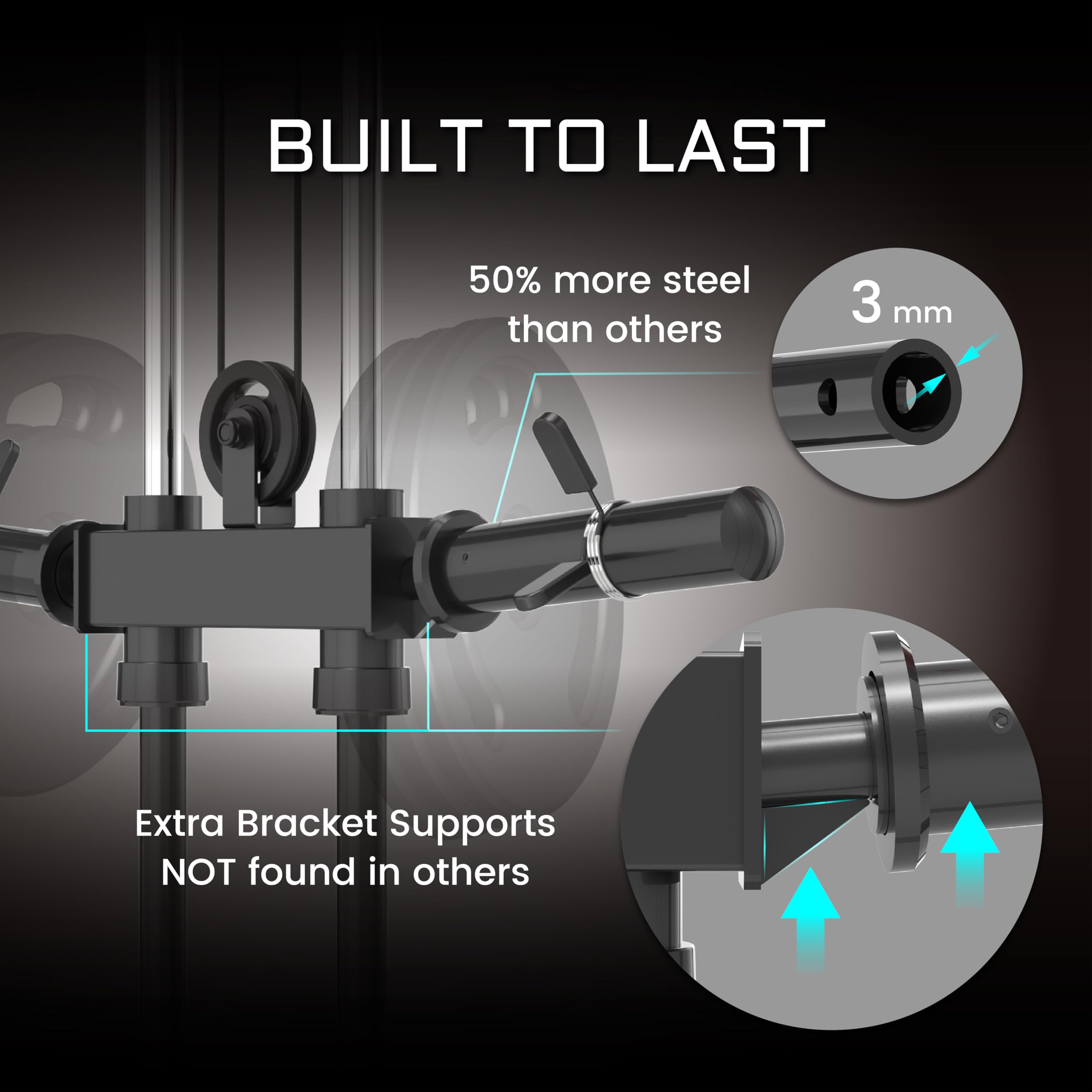 Merry & Bright: Heavy-Duty Squat Rack with Lat Pulldown & Accessories
