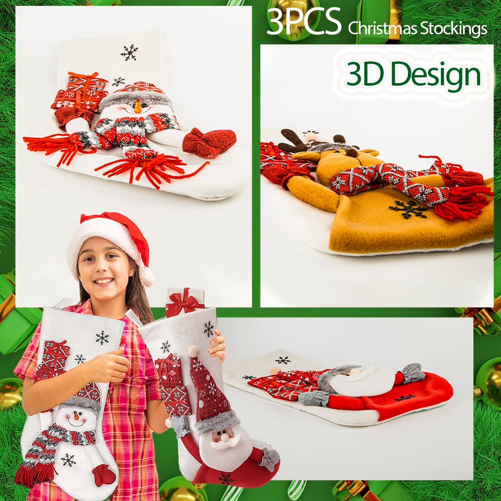 Merry & Bright 3 Pack Velvet Stockings!