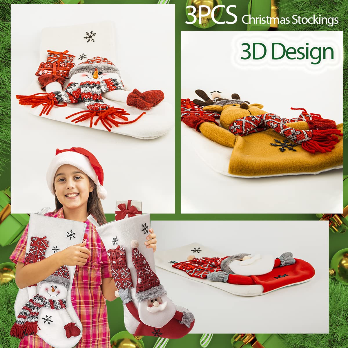 Merry & Bright 3 Pack Velvet Stockings!