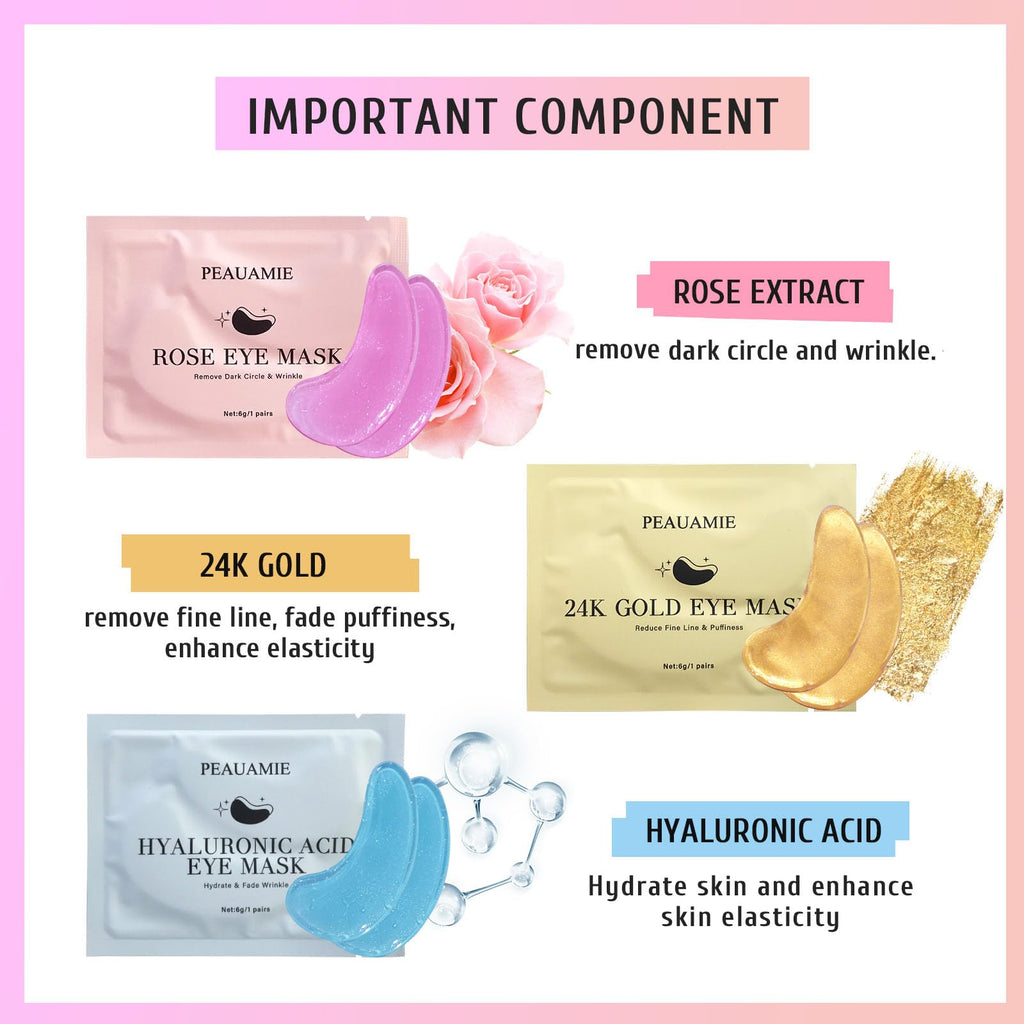 Merry & Bright Under Eye Patches Gold and Hyaluronic Acid for puffy eyes