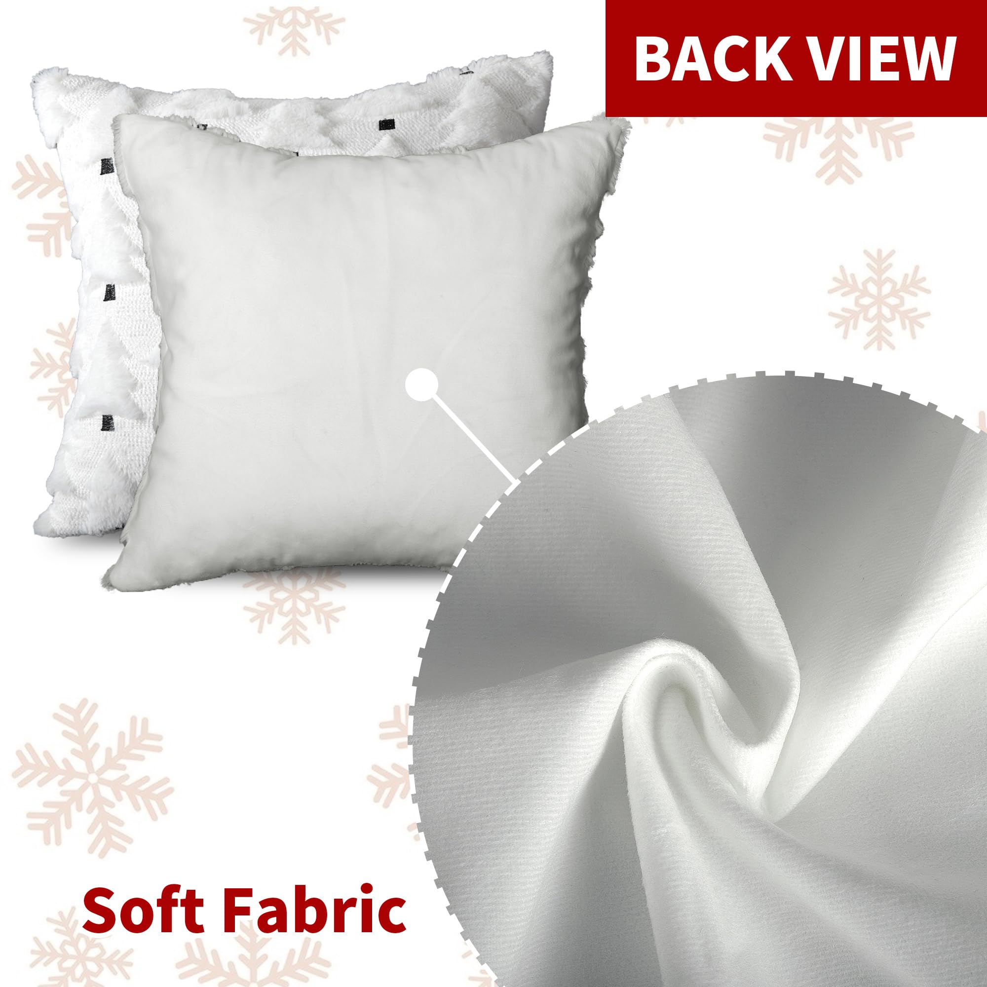 Merry & Bright Christmas Trees Decorative Pillow Covers 2 Pack