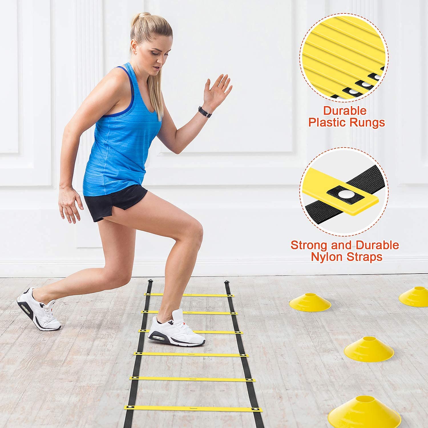 Merry and Bright Yellow Agility Training Equipment Kit