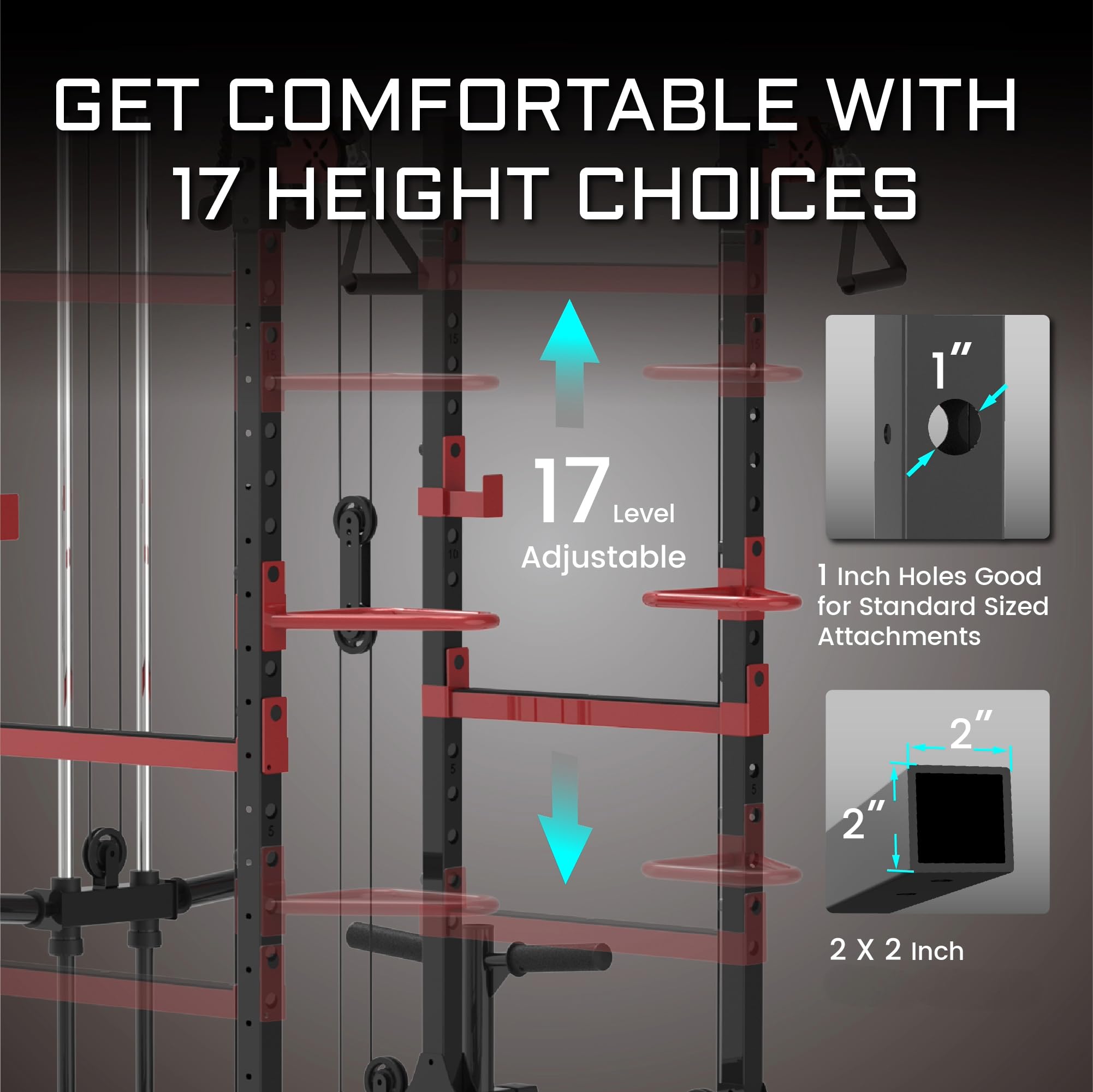 Merry & Bright: Heavy-Duty Squat Rack with Lat Pulldown & Accessories