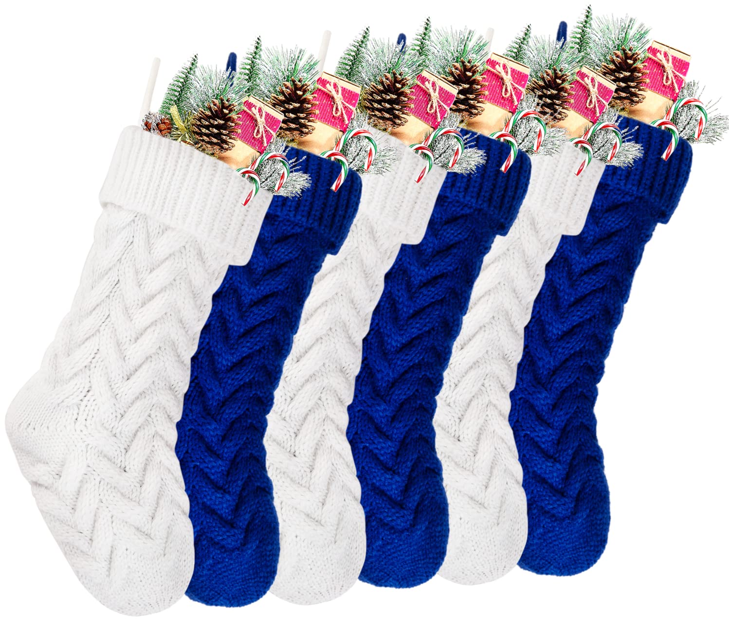 Merry & Bright Christmas Stockings 6 Pack