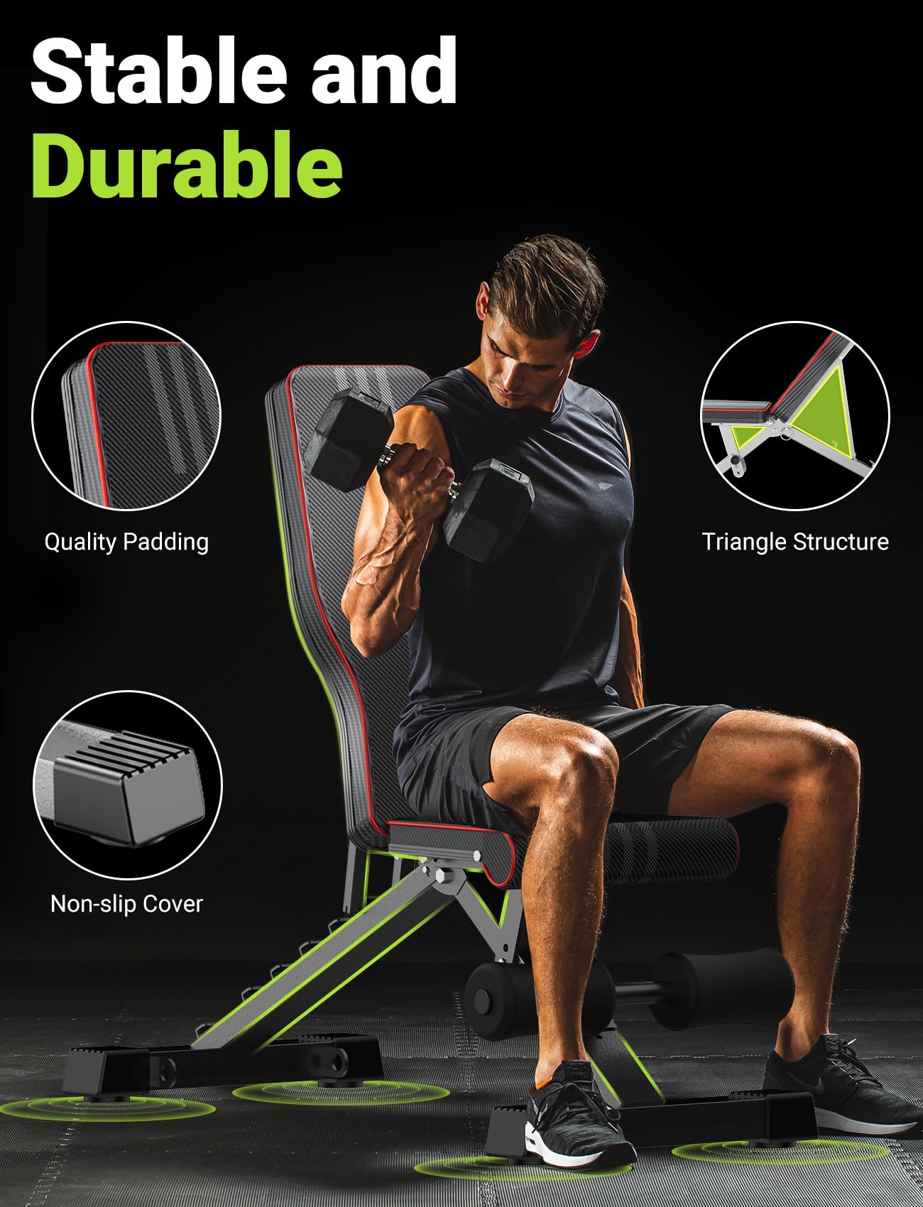 Merry & Bright: Adjustable Weight Bench – Full Body Workout