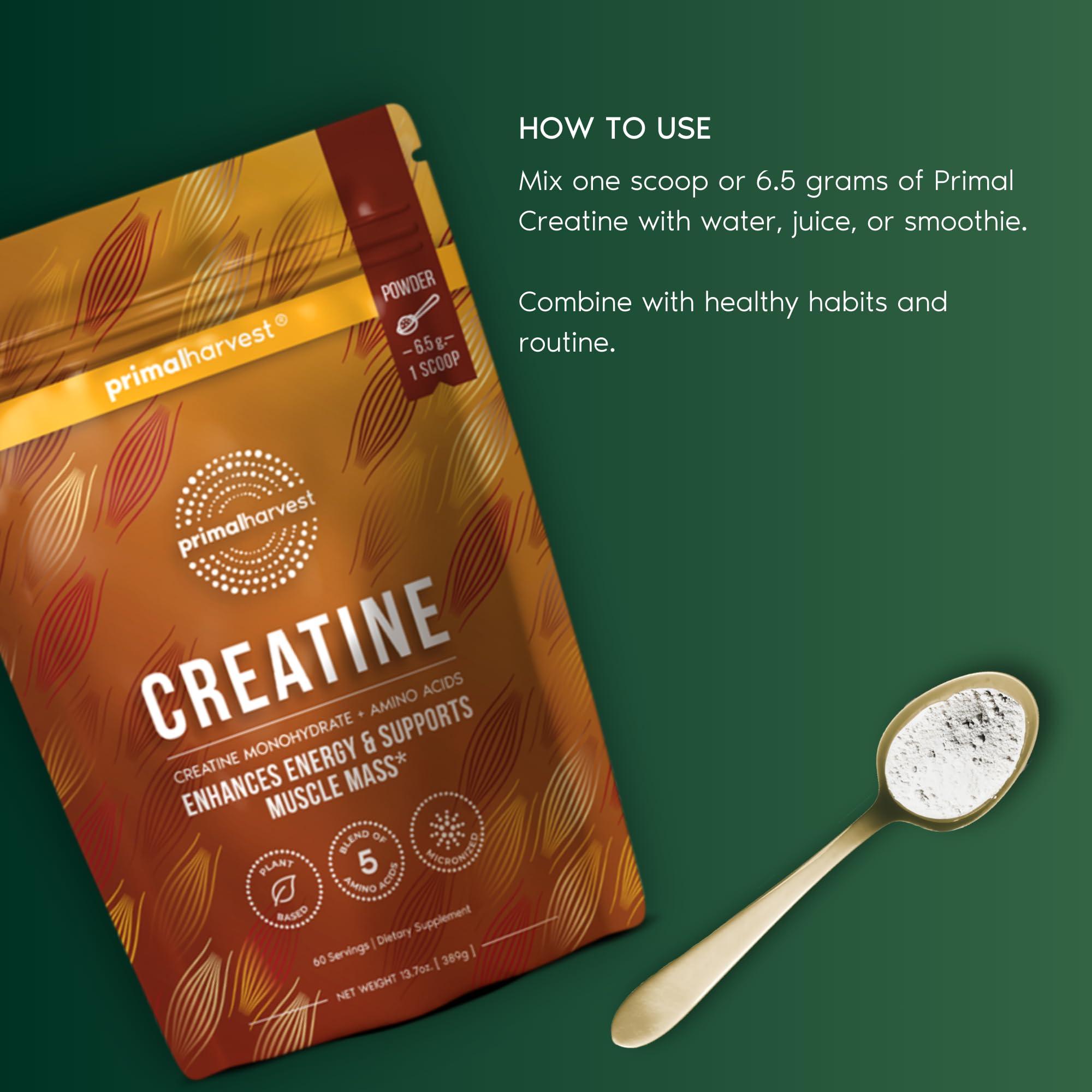 Merry & Bright Creatine Powder Supplement for Men