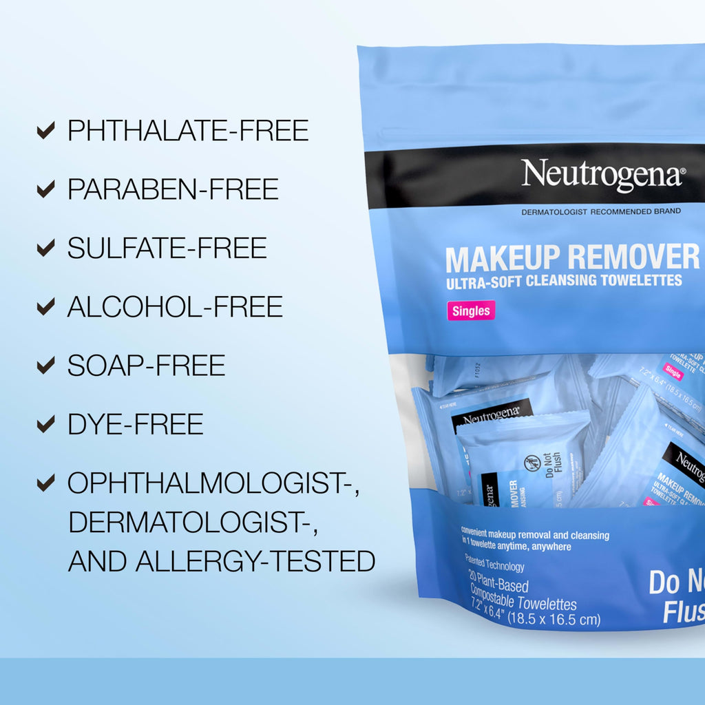 Merry & Bright Neutrogena Makeup Remover Wipes 20ct.