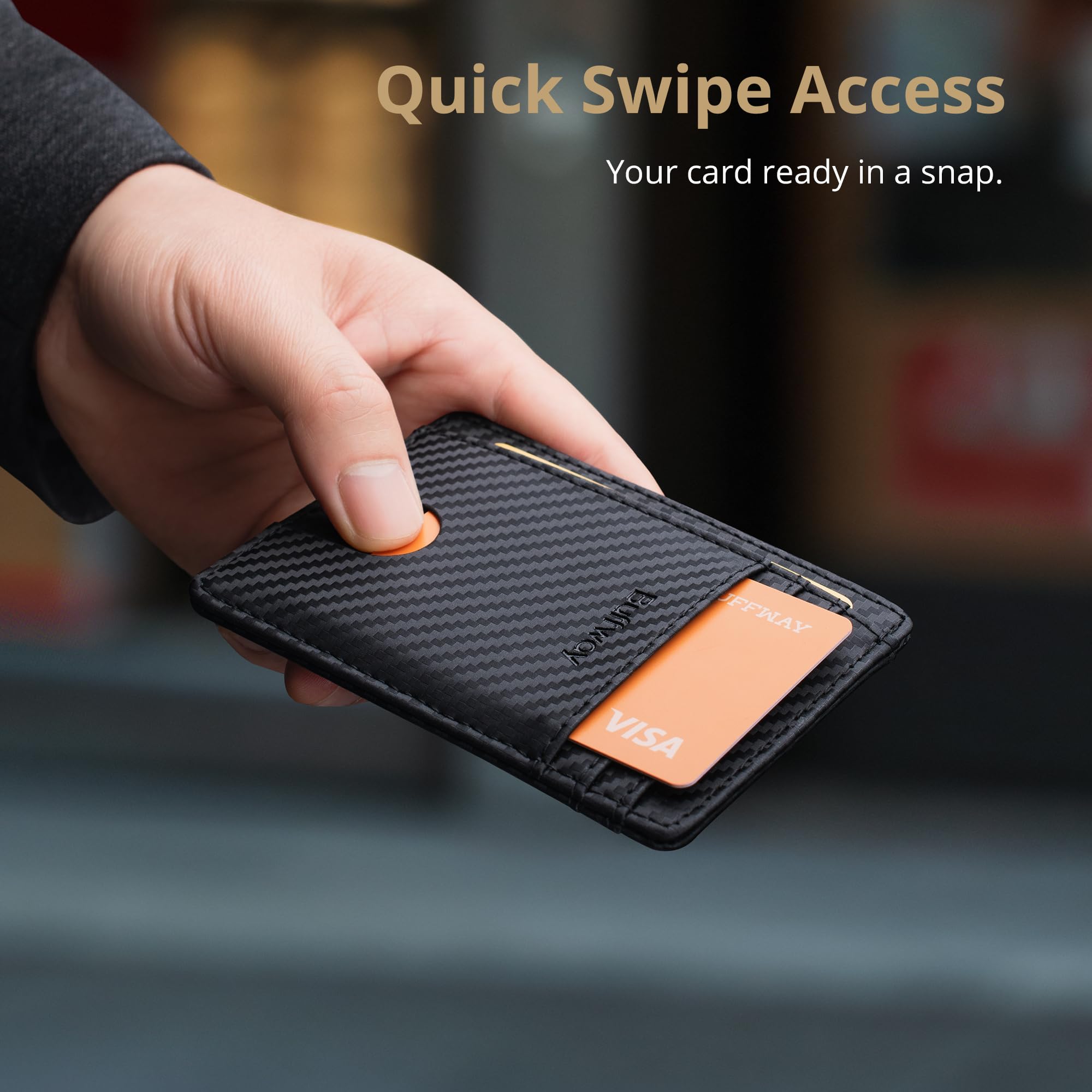 Merry & Bright Minimalist Front Pocket RFID Blocking Leather Wallets