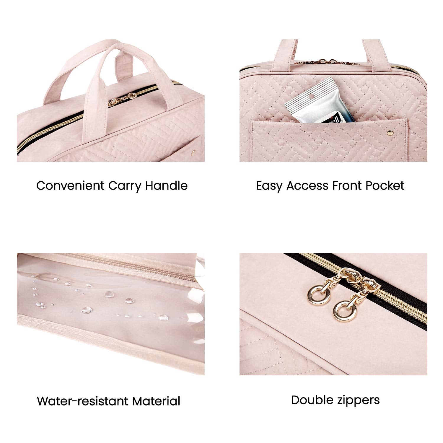 Merry & Bright Travel Toiletry Bag – Large Capacity Hanging Organizer