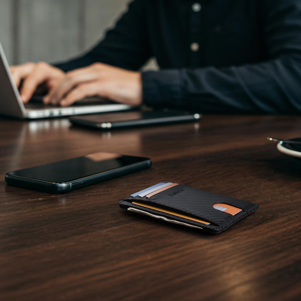 Merry & Bright Minimalist Front Pocket RFID Blocking Leather Wallets
