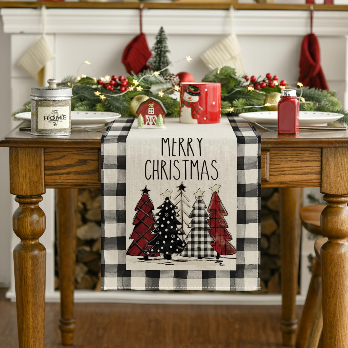 Merry & Bright: Multi-Color Christmas Table Runner – 13 x 72 Inch Holiday Decor