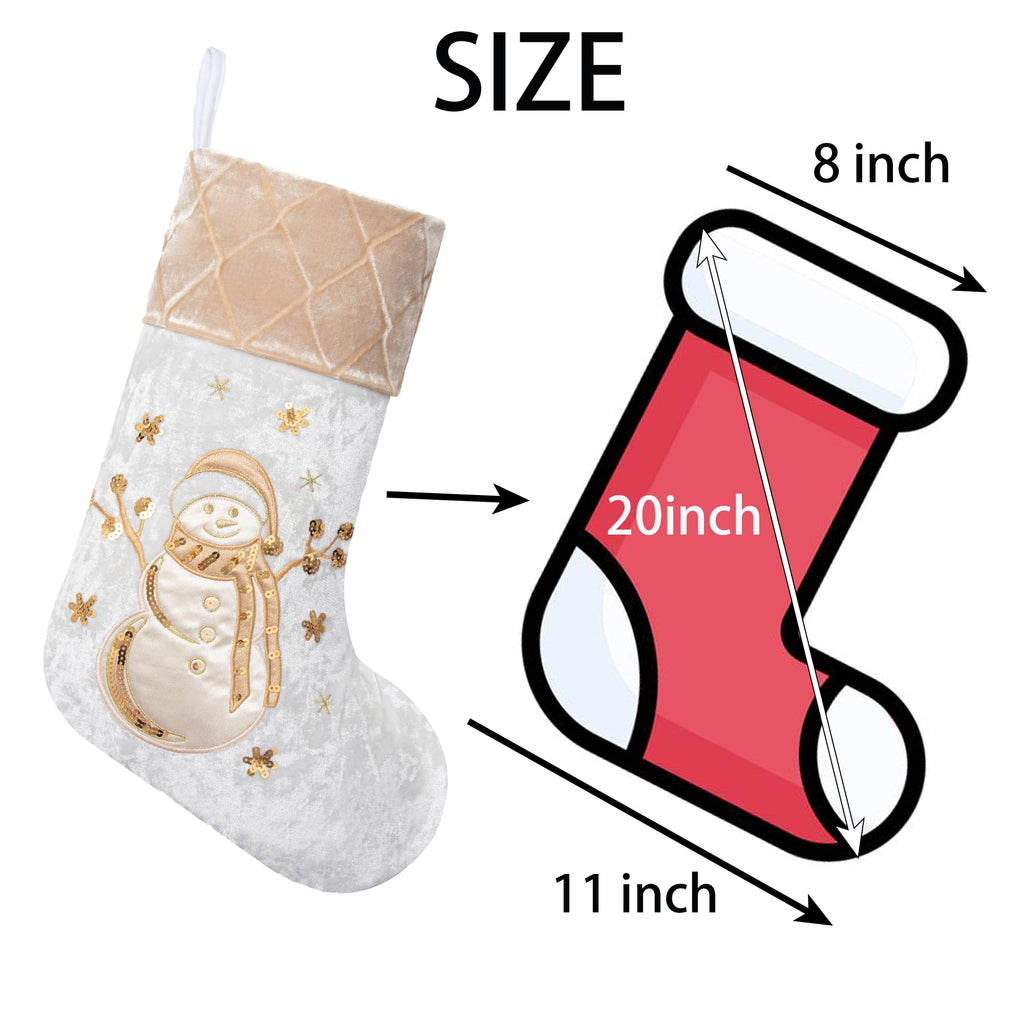 Merry & Bright New Christmas Embroidered Stockings Set of 6