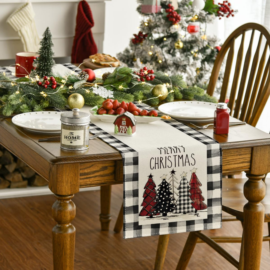 Merry & Bright: Multi-Color Christmas Table Runner – 13 x 72 Inch Holiday Decor