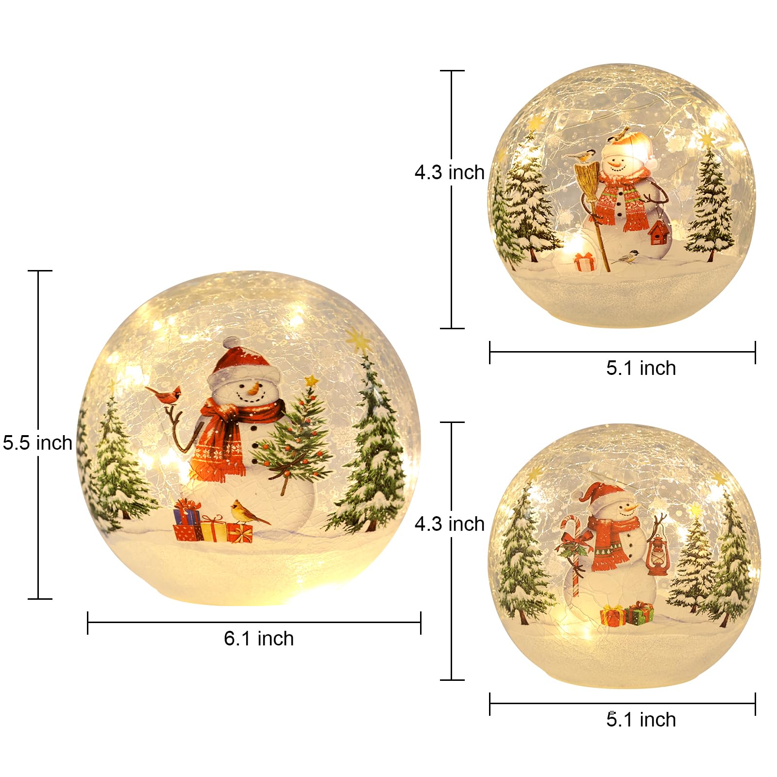 Merry & Bright: Golden Snow Globe Holiday Décor 3 Pack