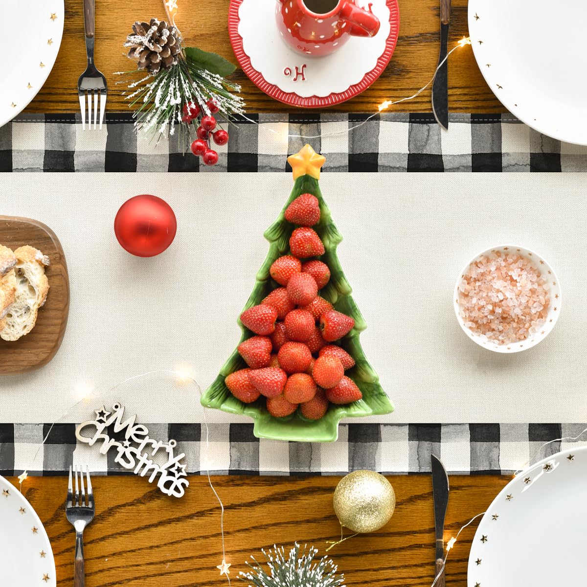Merry & Bright: Multi-Color Christmas Table Runner – 13 x 72 Inch Holiday Decor