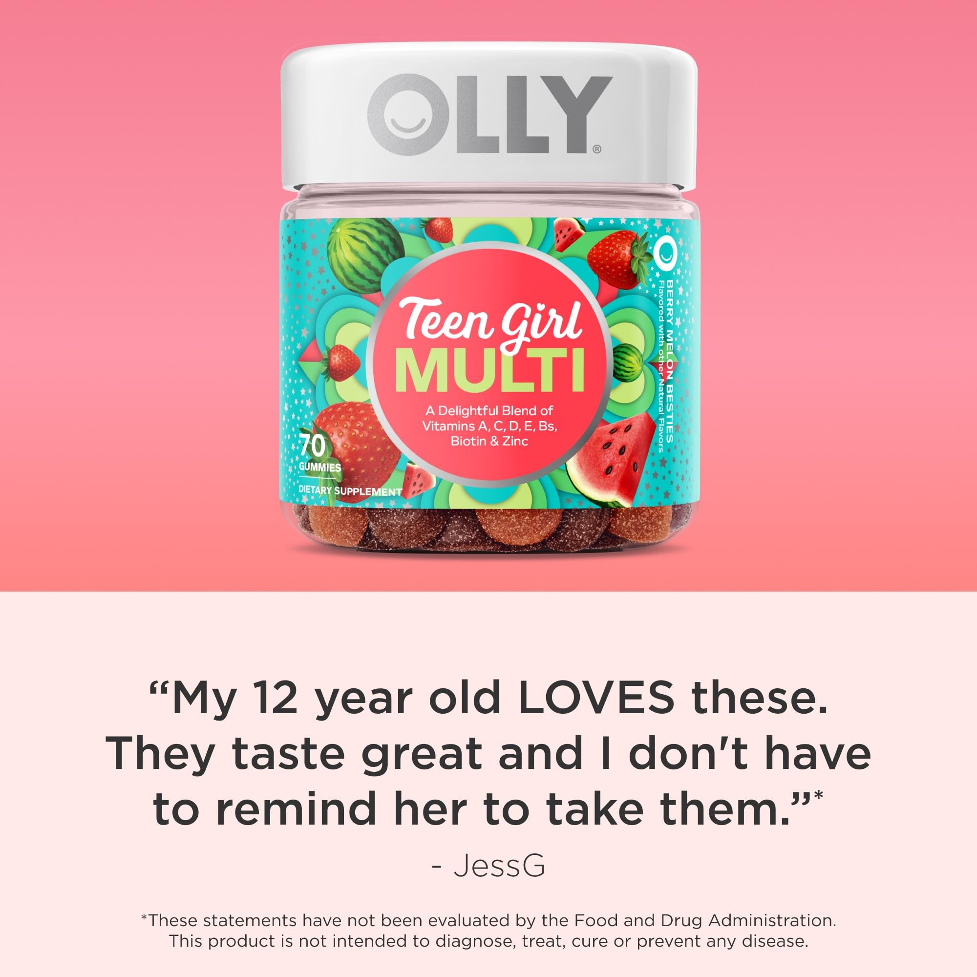 Merry & Bright Olly Teen Girl Multi Gummy 70 Ct.
