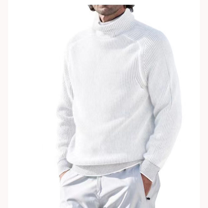Merry & Bright Men's Wool High Collar Warm Sweater