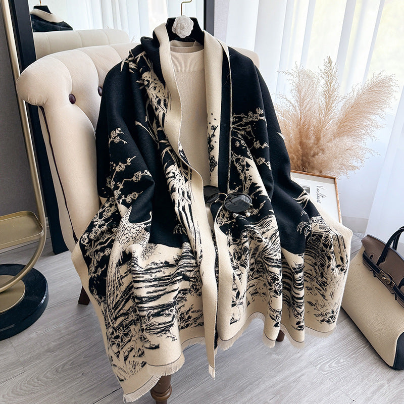 Merry & Bright Women's All-match Ink Color Scarf Shawl