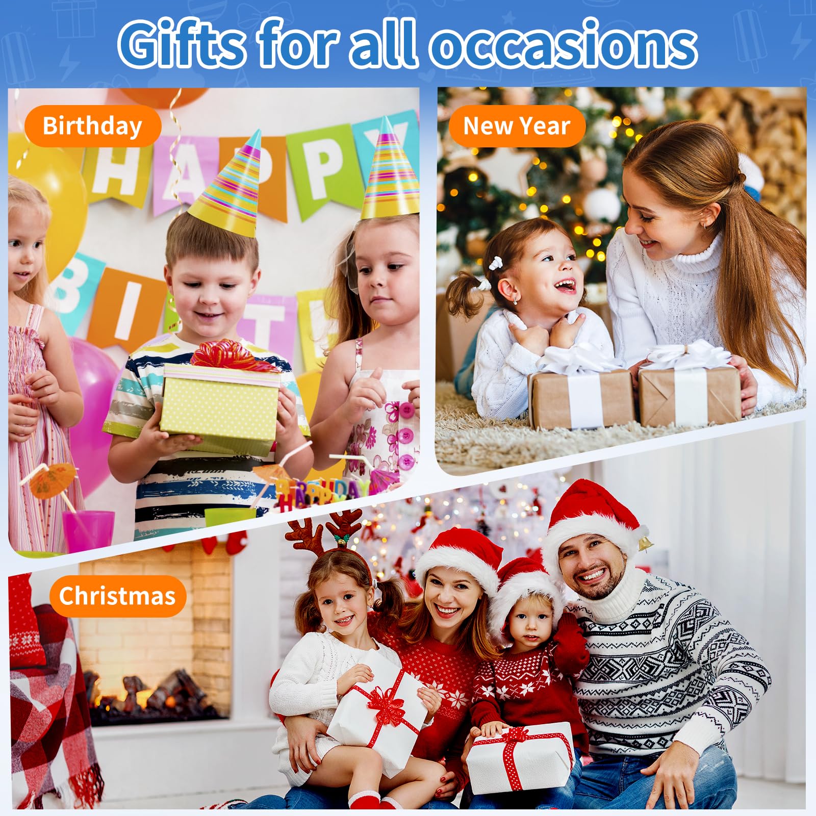 Merry and Bright Kids Handheld Retro Game Console with 220 Classic Games