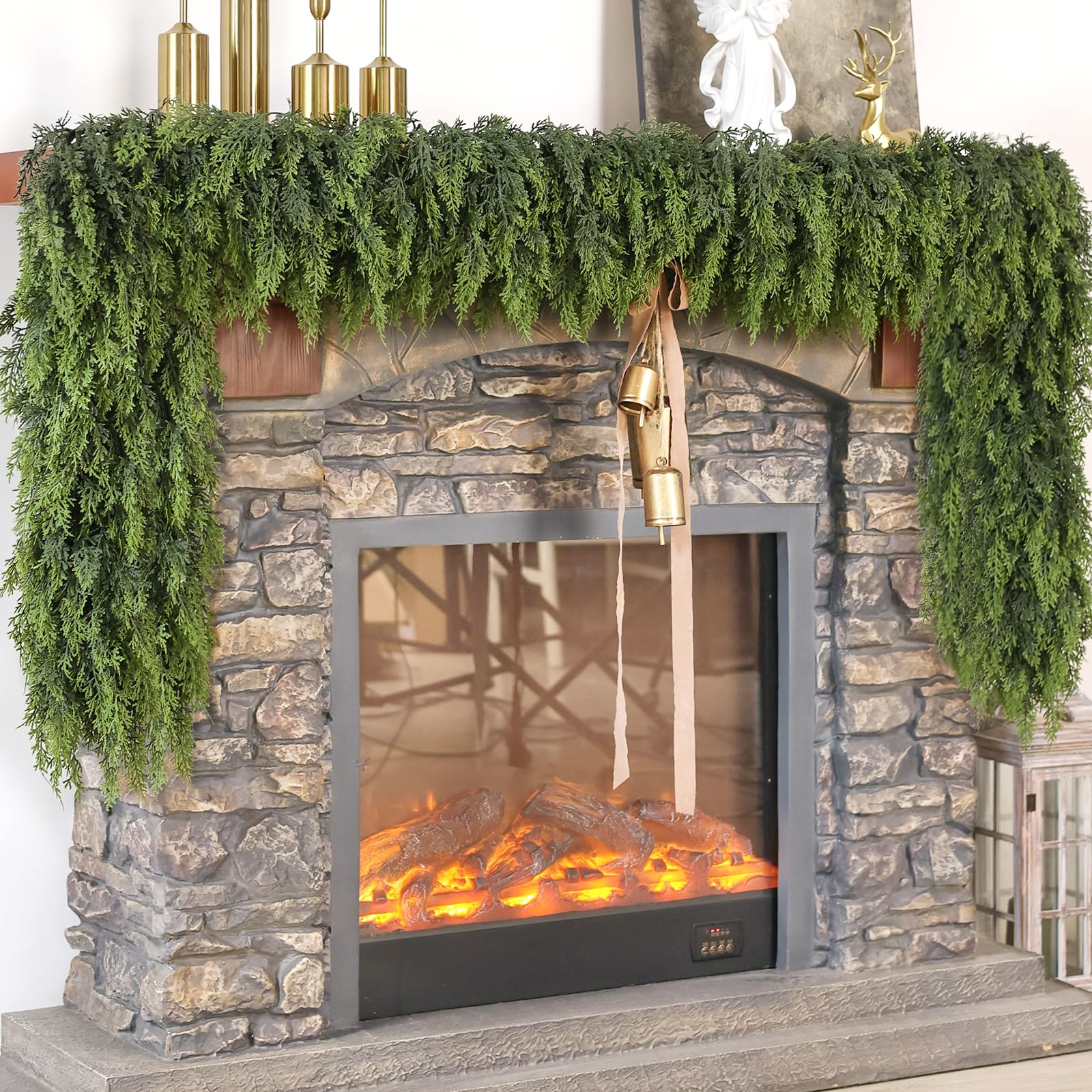 Merry & Bright Christmas Cedar Garland - 16ft