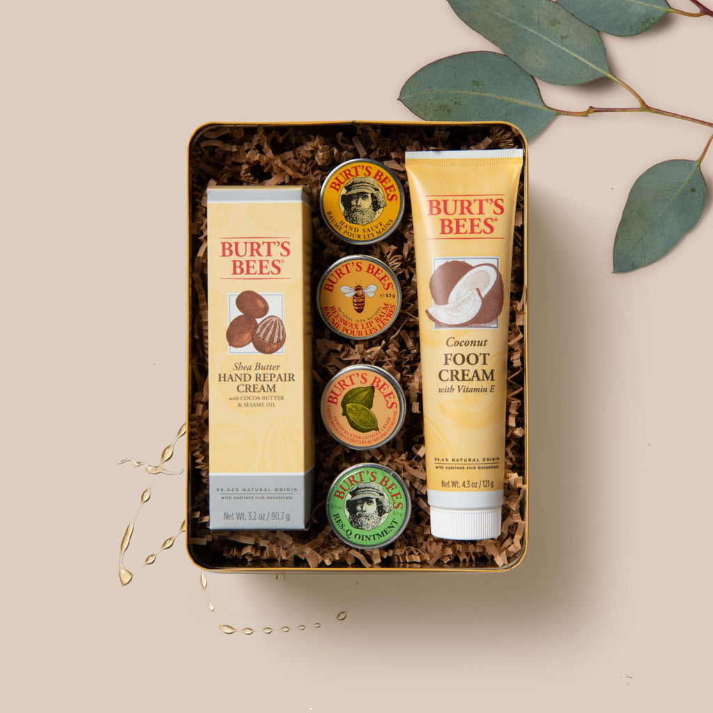 Merry & Bright Burt's Bees Classic Gift Set – 6-Piece Natural Skincare Collection