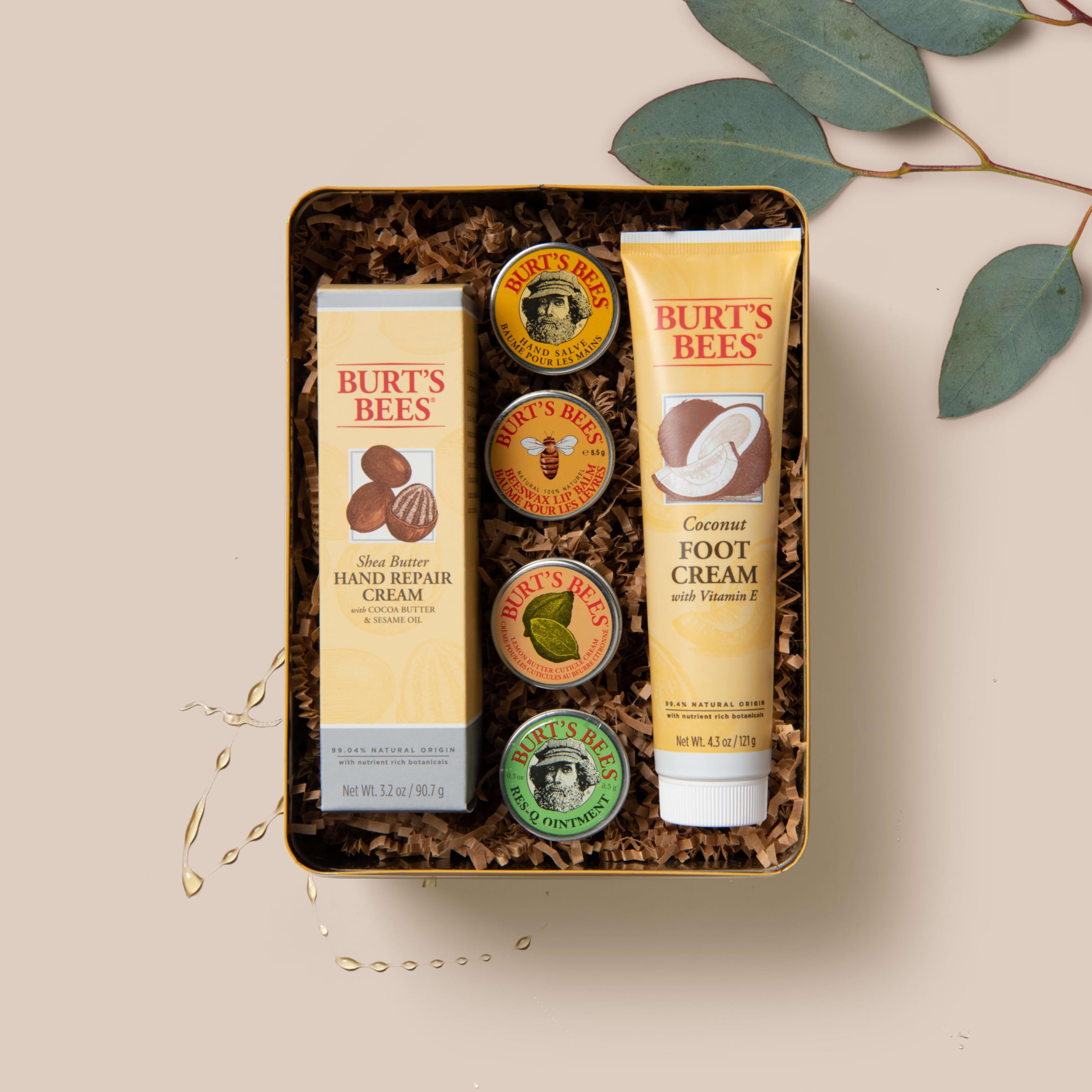 Merry & Bright Burt's Bees Classic Gift Set – 6-Piece Natural Skincare Collection