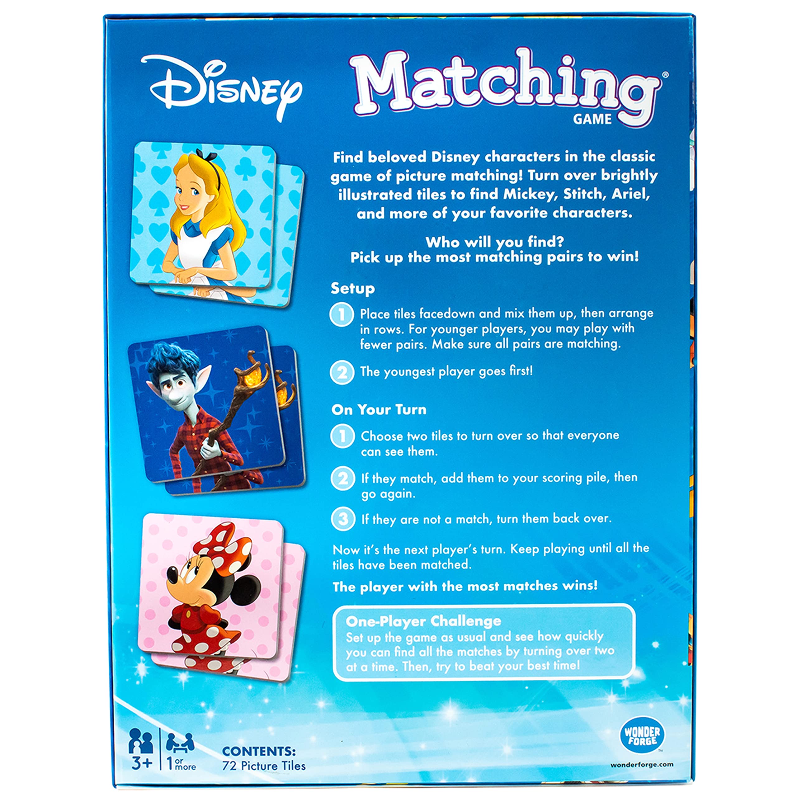 Merry & Bright Disney Classic Characters Matching Game for Kids