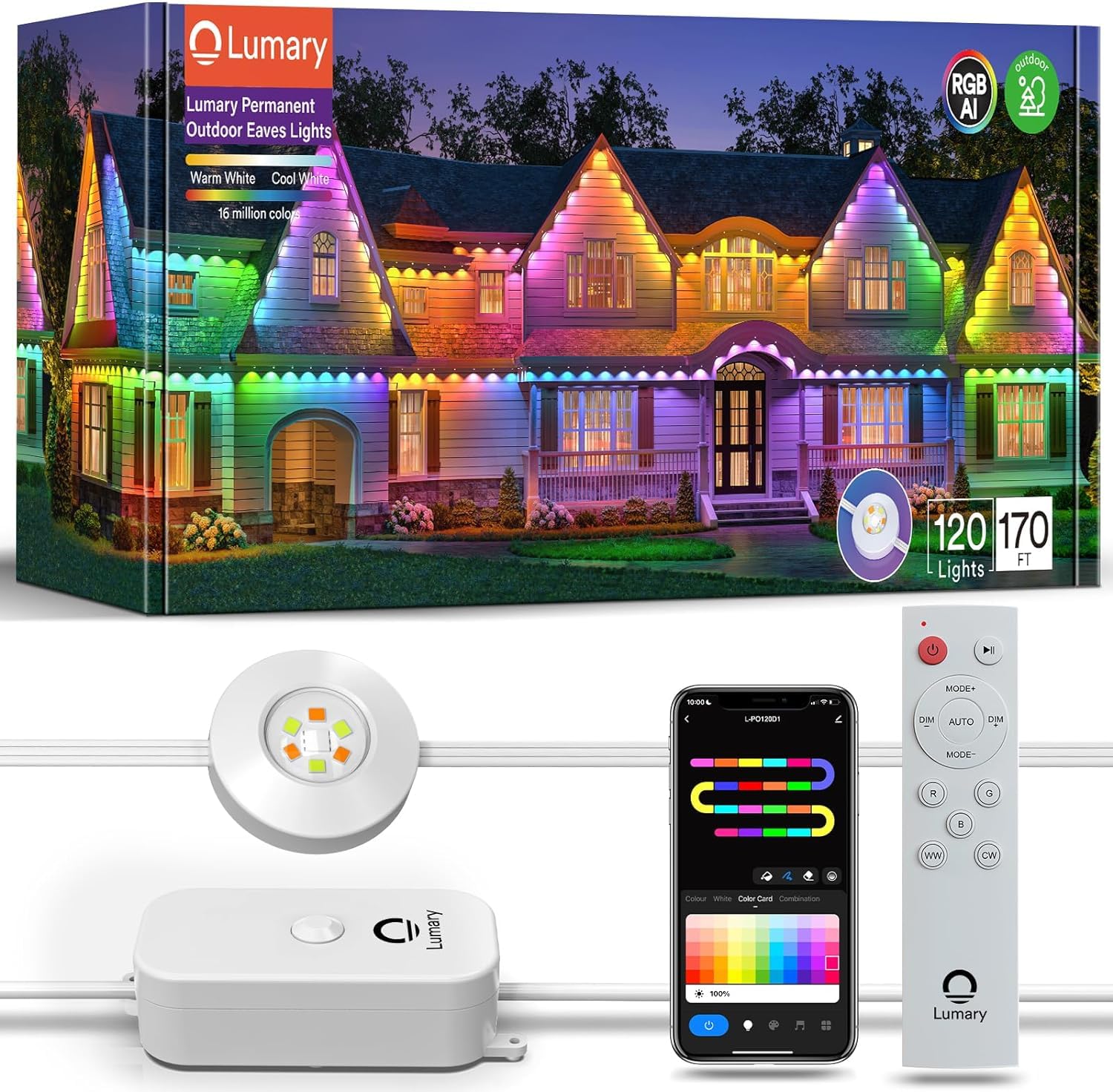 Merry & Bright Smart LED Outdoor Lights – 158FT