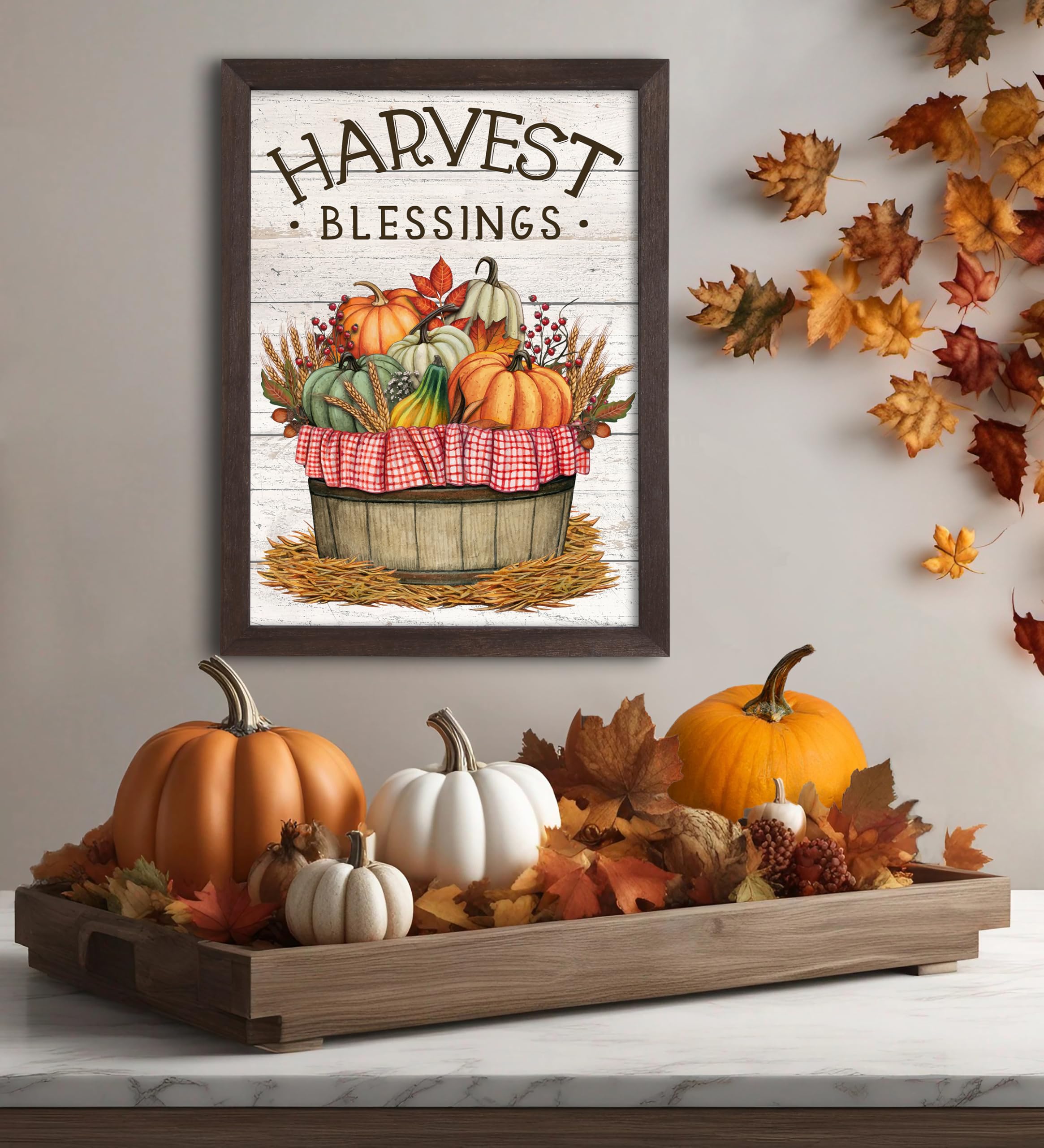 Merry & Bright: Walnut Christmas Farmhouse Wall Art – Switchable Prints