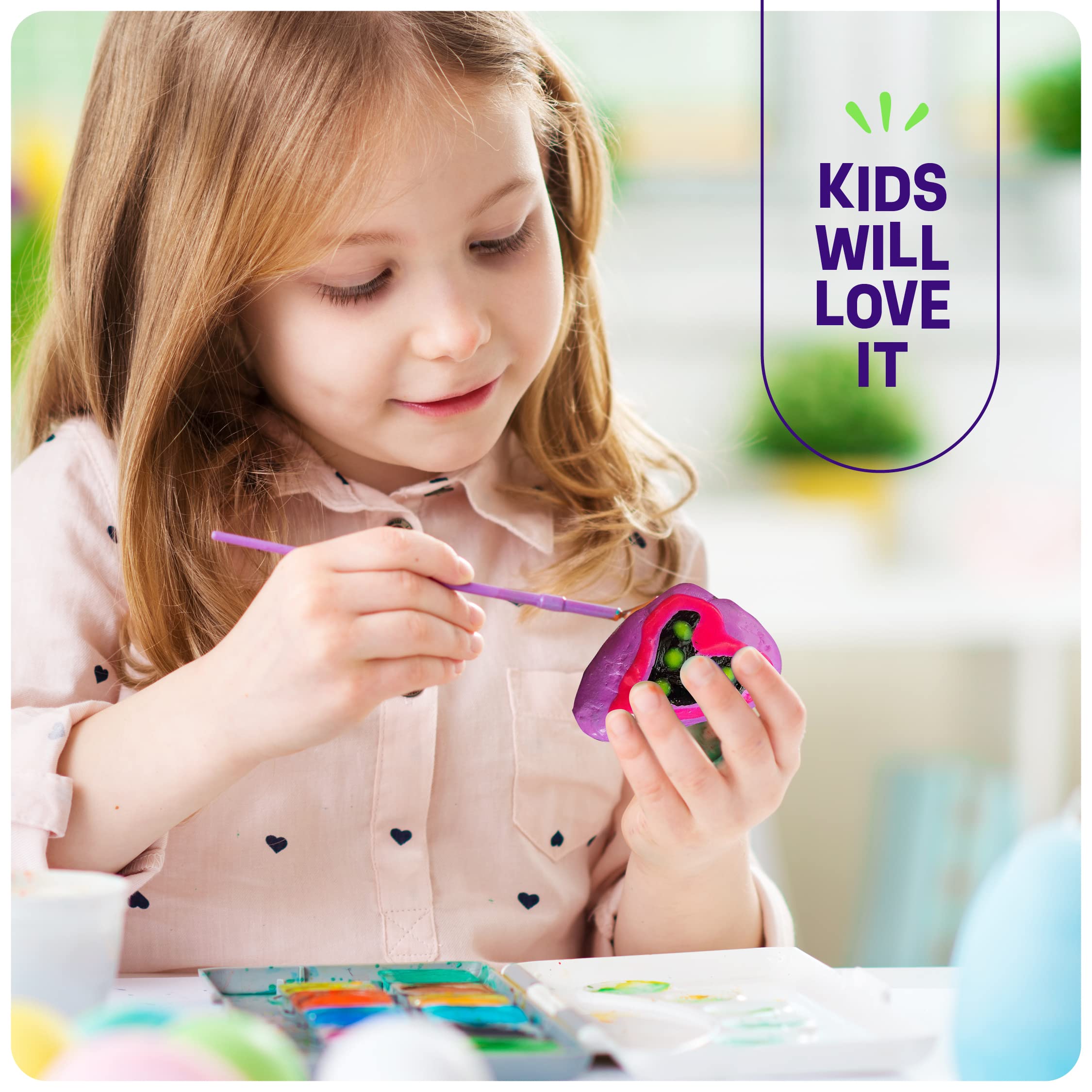 Merry and Bright Glow-in-the-Dark Rock Painting Kit – Creative Art Set for Kids