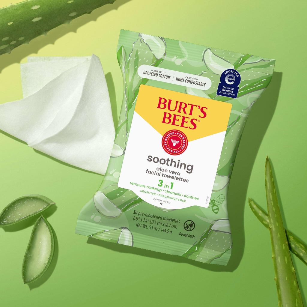 Merry & Bright Burt's Bees Soothing Facial Towelettes – Sensitive | 3 x 30 Ct.