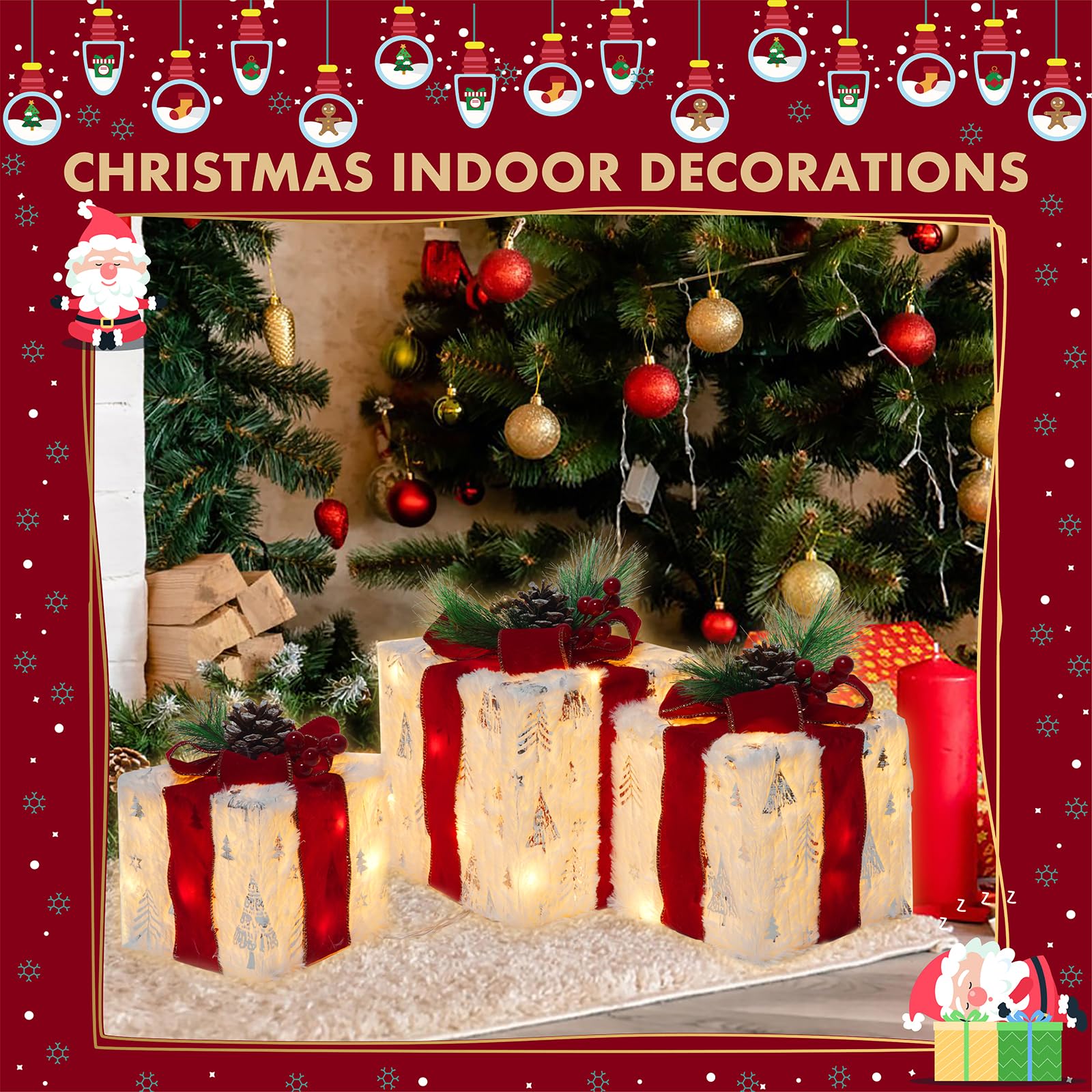 Merry & Bright: LED Lighted Christmas Gift Boxes – Holiday Décor Set of 3