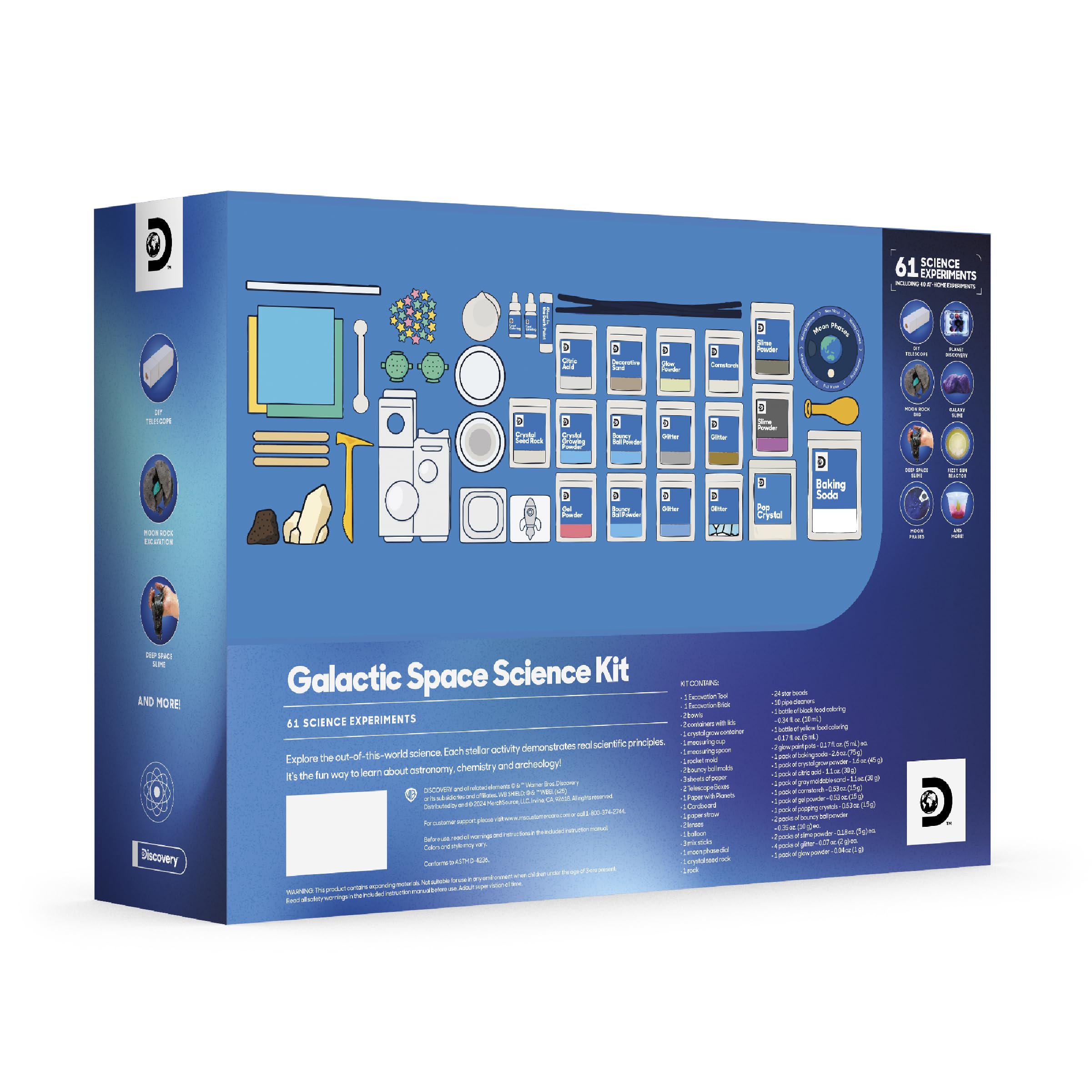 Merry and Bright Galactic Space Science Kit – 61 Space-Themed STEM Experiments